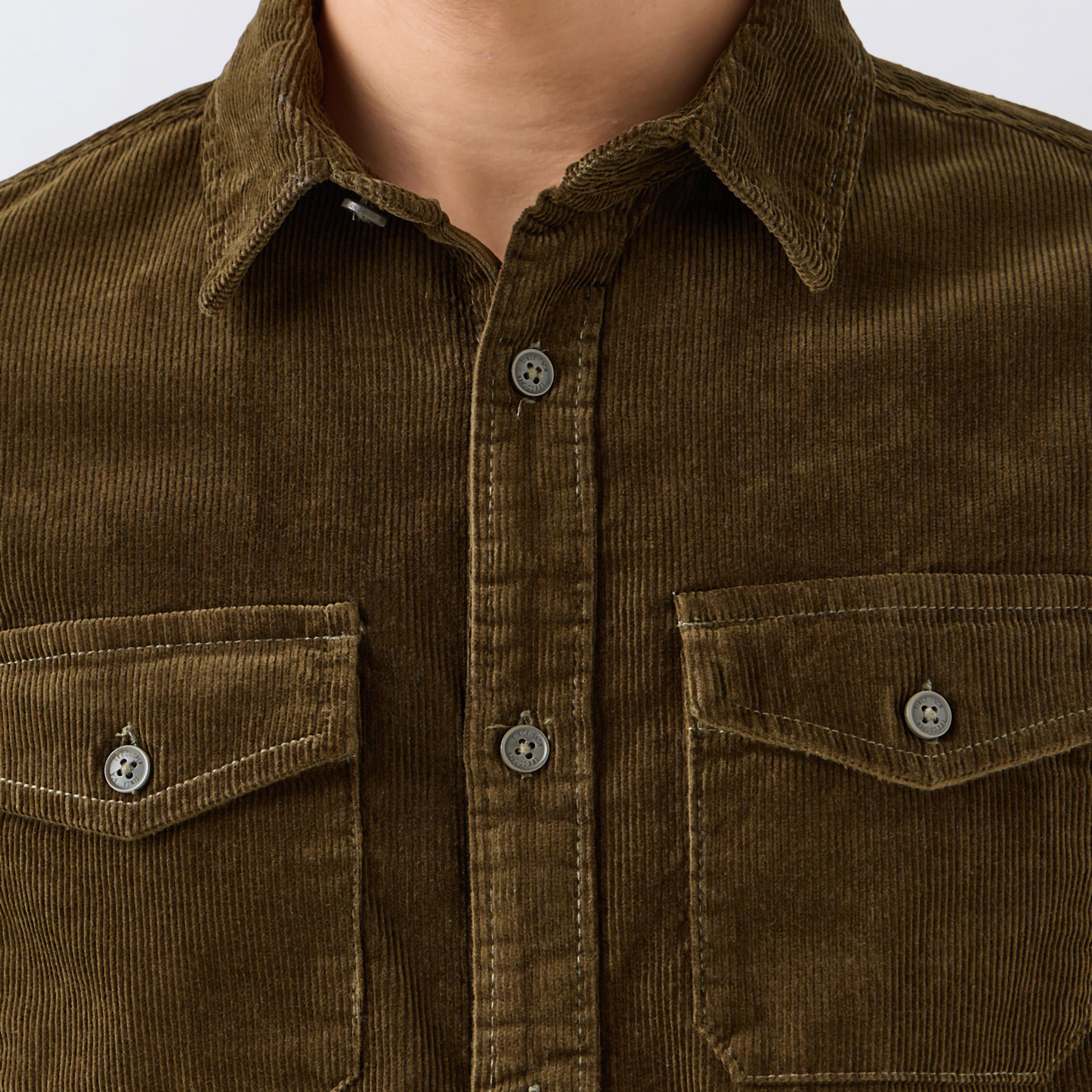 Lee Cooper Men's Relaxed Fit Textured Long Sleeve Shirt-men-clothing-shirts-image-7