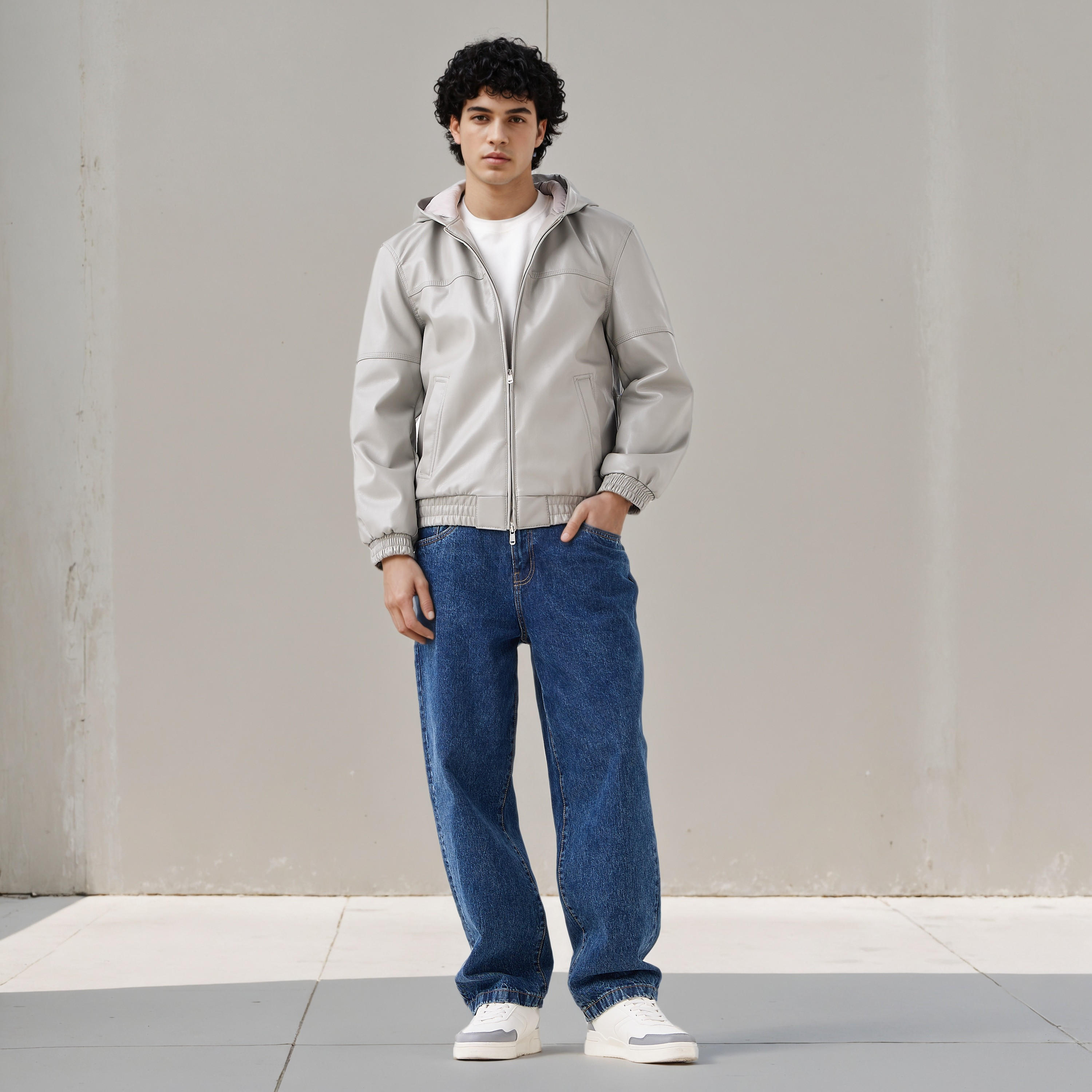 جاكيت بومبر رجالي بقبعة من لي كوبر-men-clothing-jacketsandblazers-jackets-image-4
