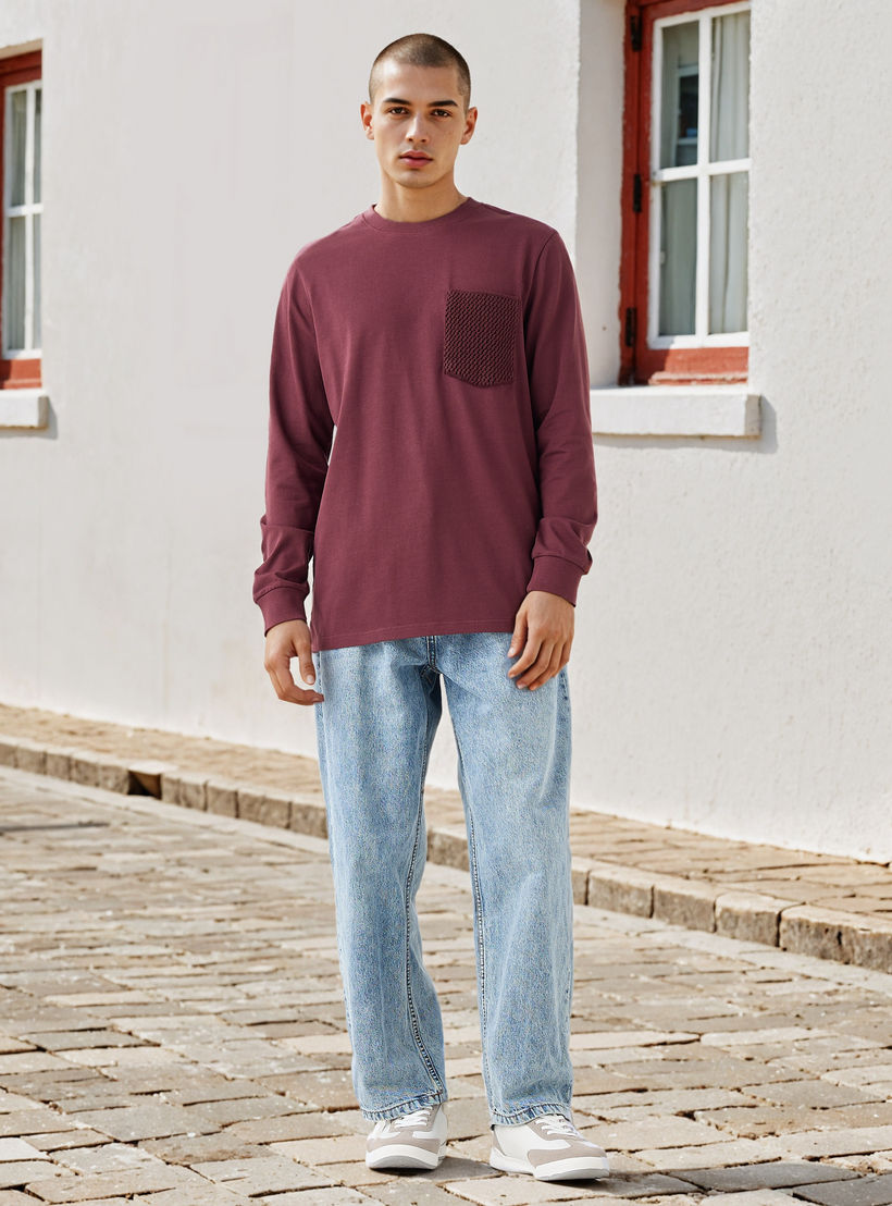 Lee Cooper Regular Fit T-shirt with Crochet Pocket-men-clothing-tshirtsandpolos-tshirts-image-2