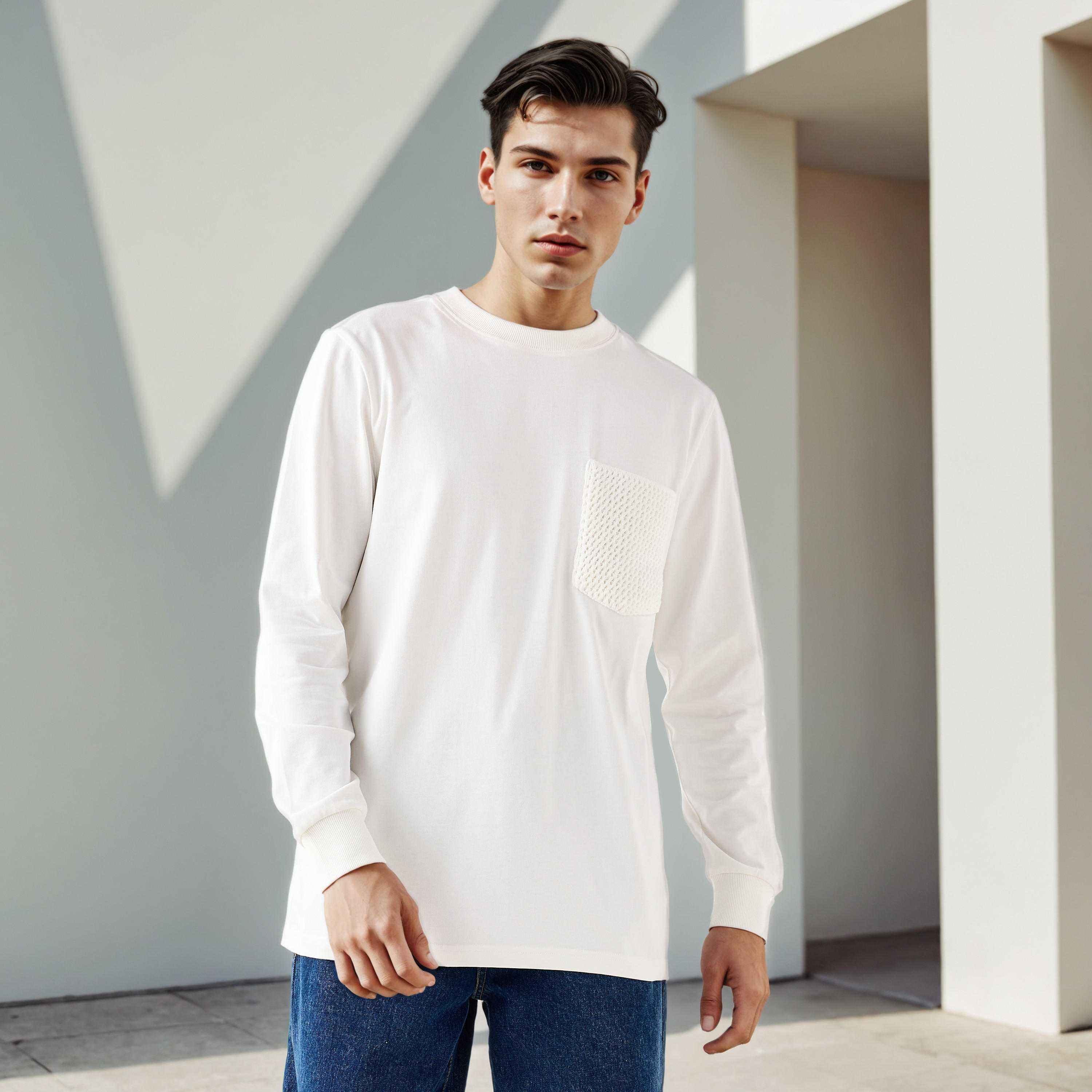 Lee Cooper Regular Fit T-shirt with Crochet Pocket-men-clothing-tshirtsandpolos-tshirts-image-1
