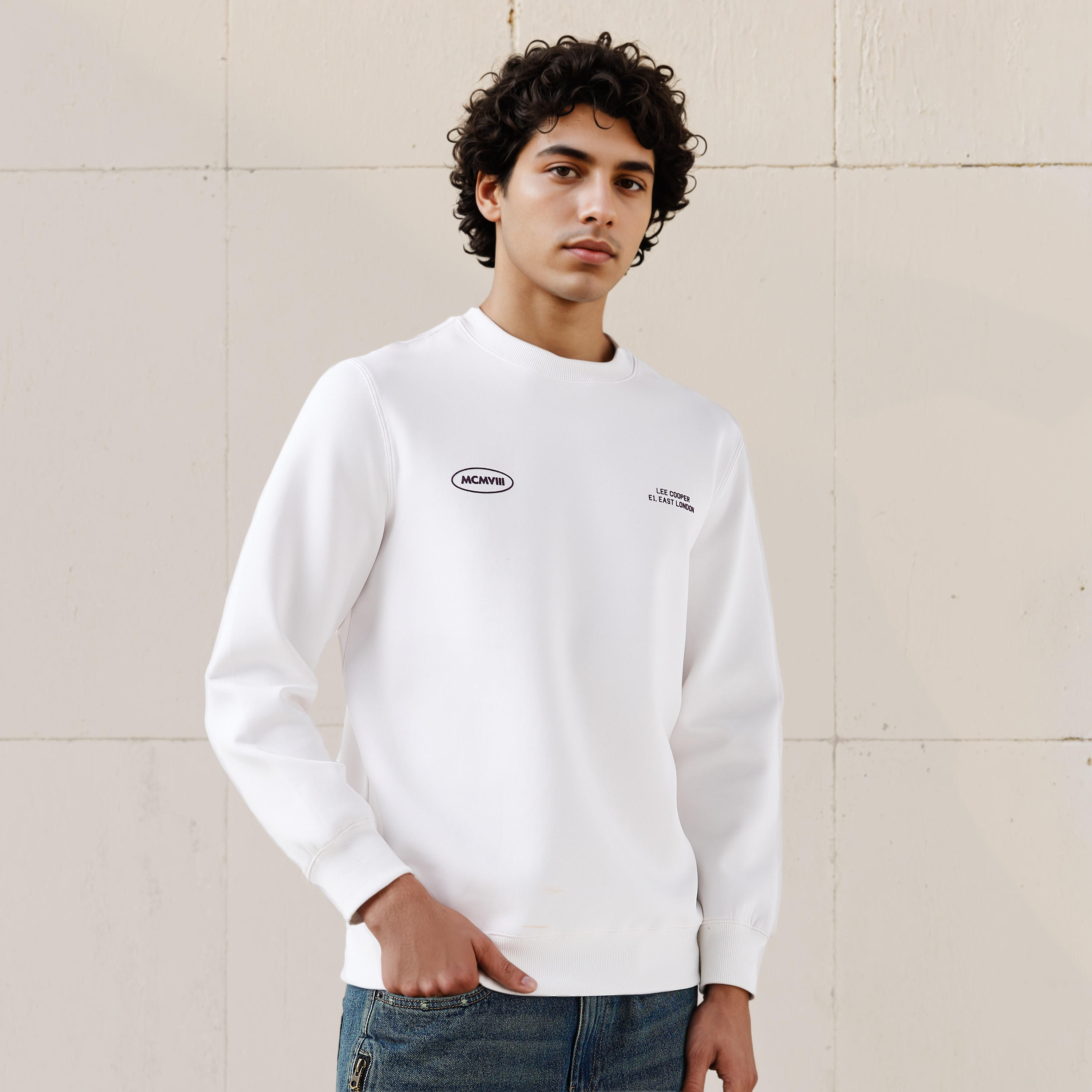Lee Cooper Men Regular Fit Logo Print Cotton Sweatshirt-men-winterwear-hoodiesandsweatshirts-image-3