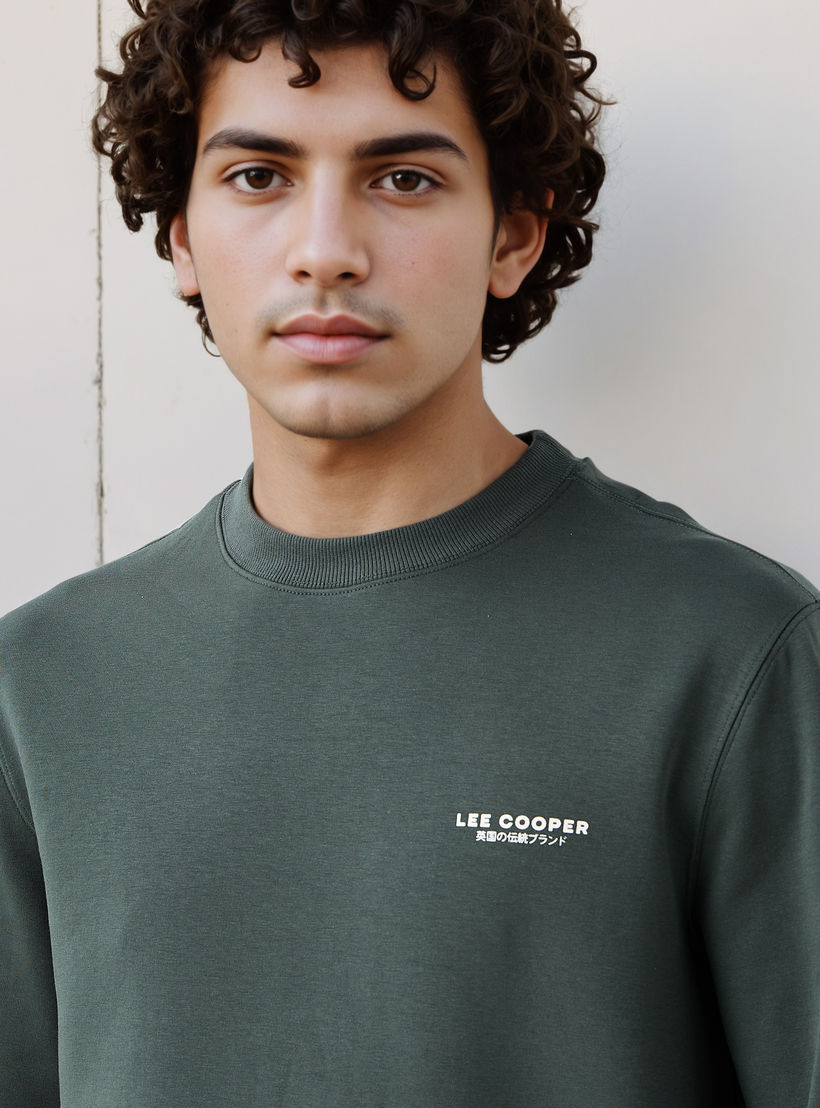 Lee Cooper Men Regular Fit Logo Print Cotton Sweatshirt-men-winterwear-hoodiesandsweatshirts-image-4