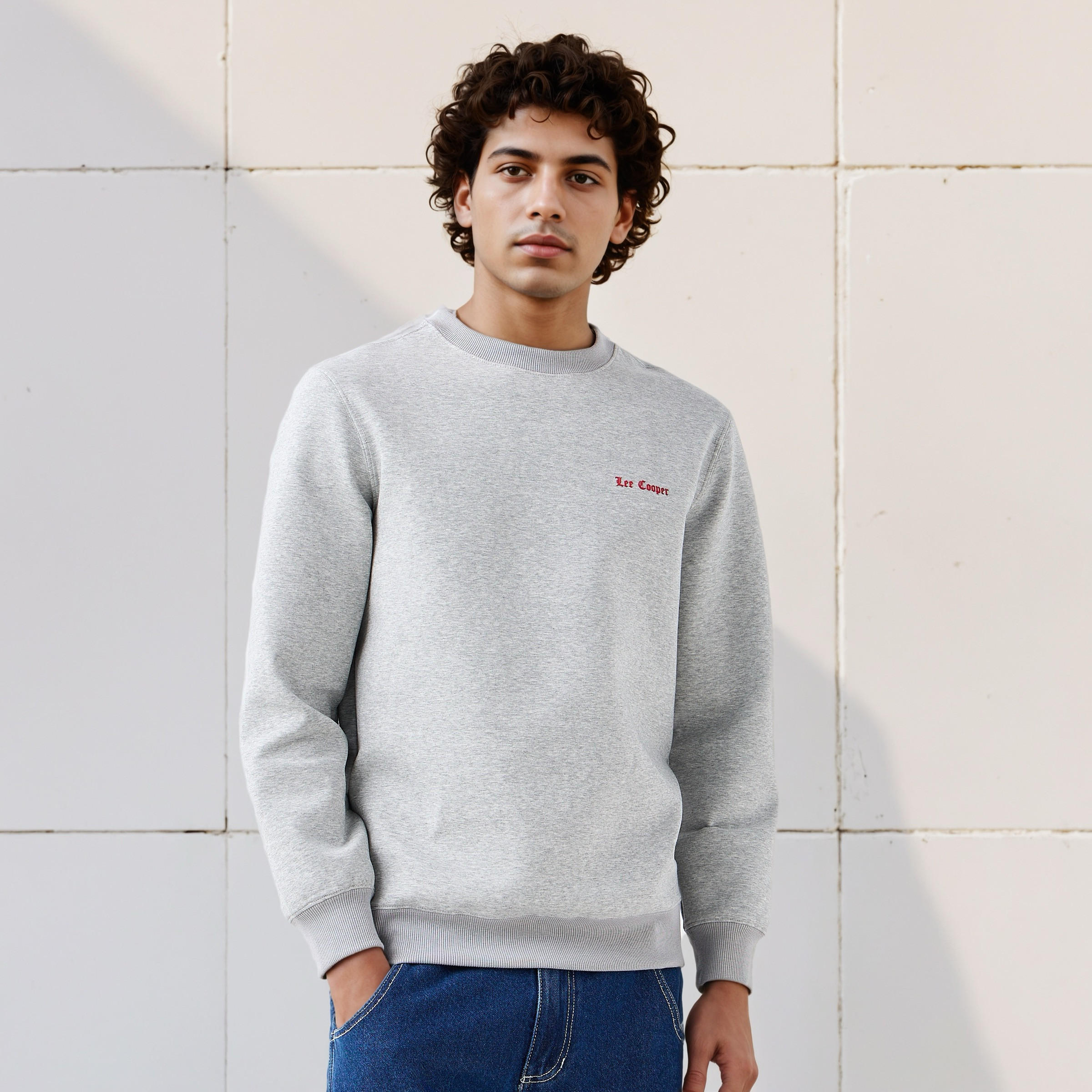 Lee Cooper Men Regular Fit Logo Print Cotton Sweatshirt-men-winterwear-hoodiesandsweatshirts-image-3