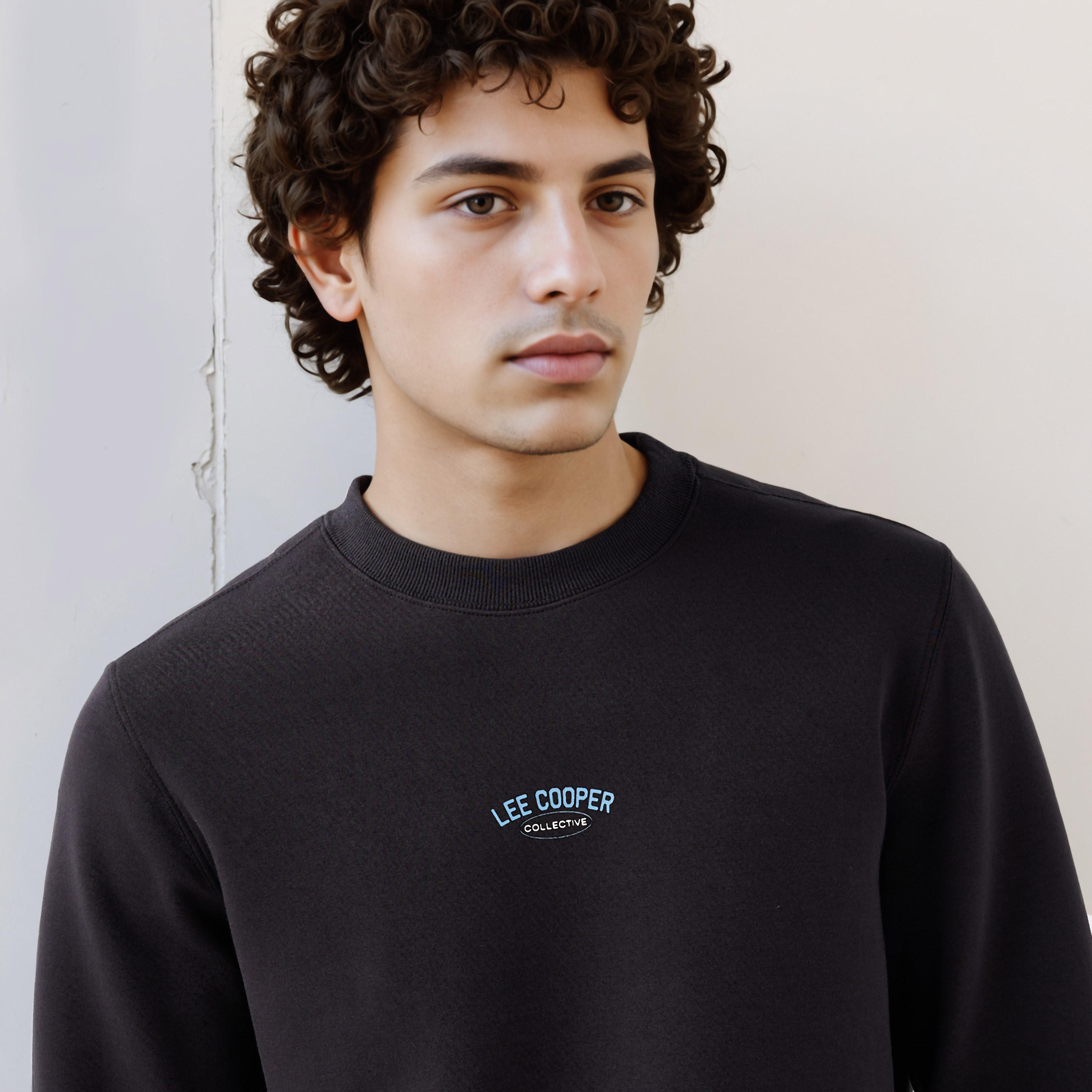 Lee Cooper Men Regular Fit Logo Print Cotton Sweatshirt-men-winterwear-hoodiesandsweatshirts-image-4