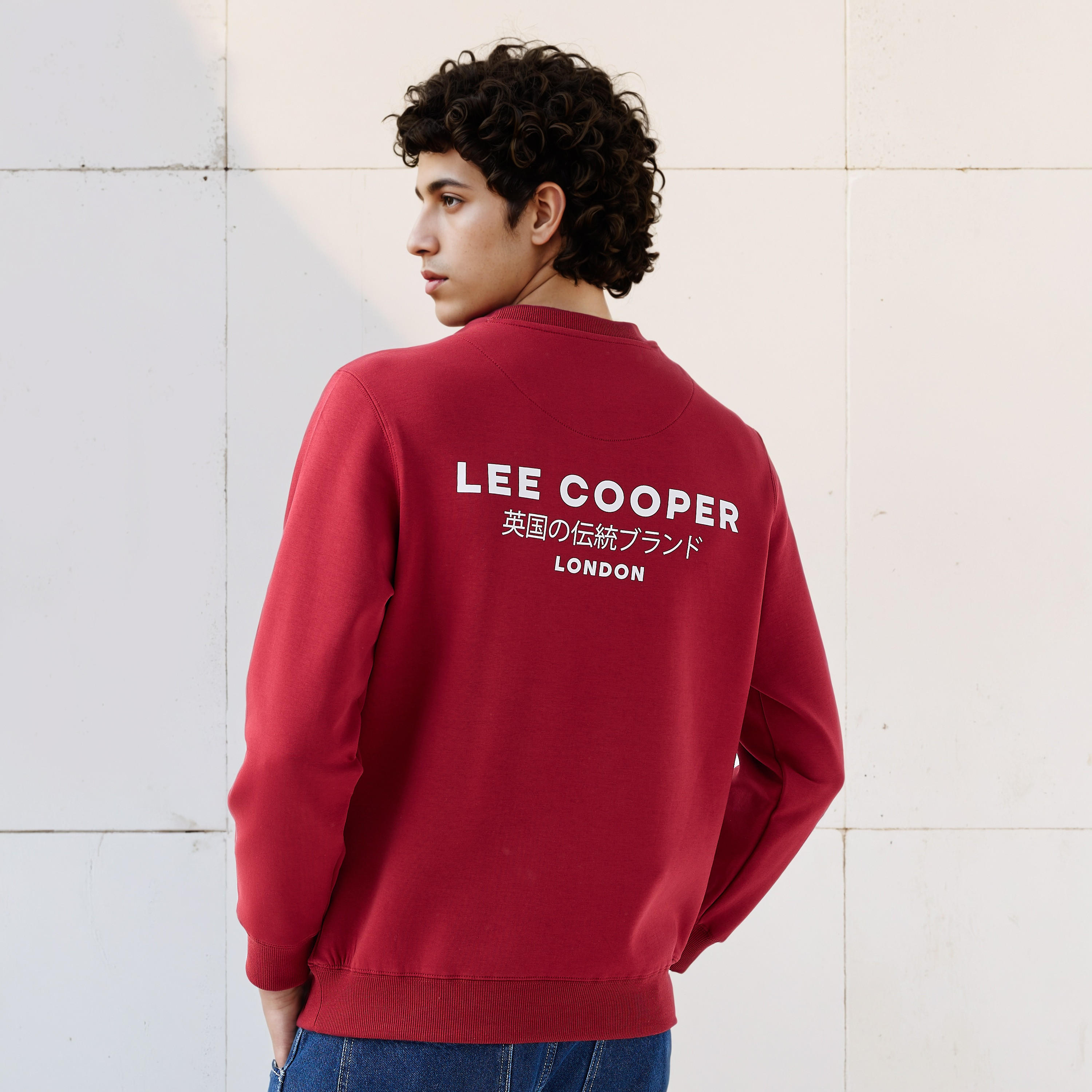 Lee Cooper Men Regular Fit Logo Print Cotton Sweatshirt-men-winterwear-hoodiesandsweatshirts-image-1