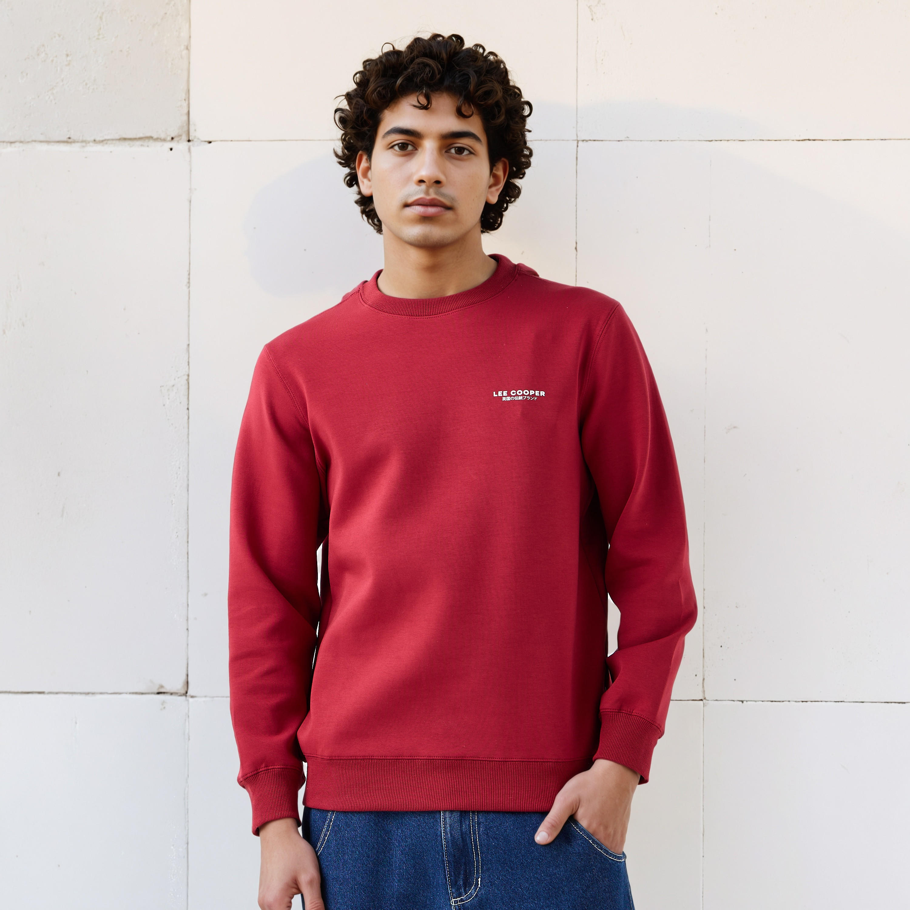 Lee Cooper Men Regular Fit Logo Print Cotton Sweatshirt-men-winterwear-hoodiesandsweatshirts-image-3