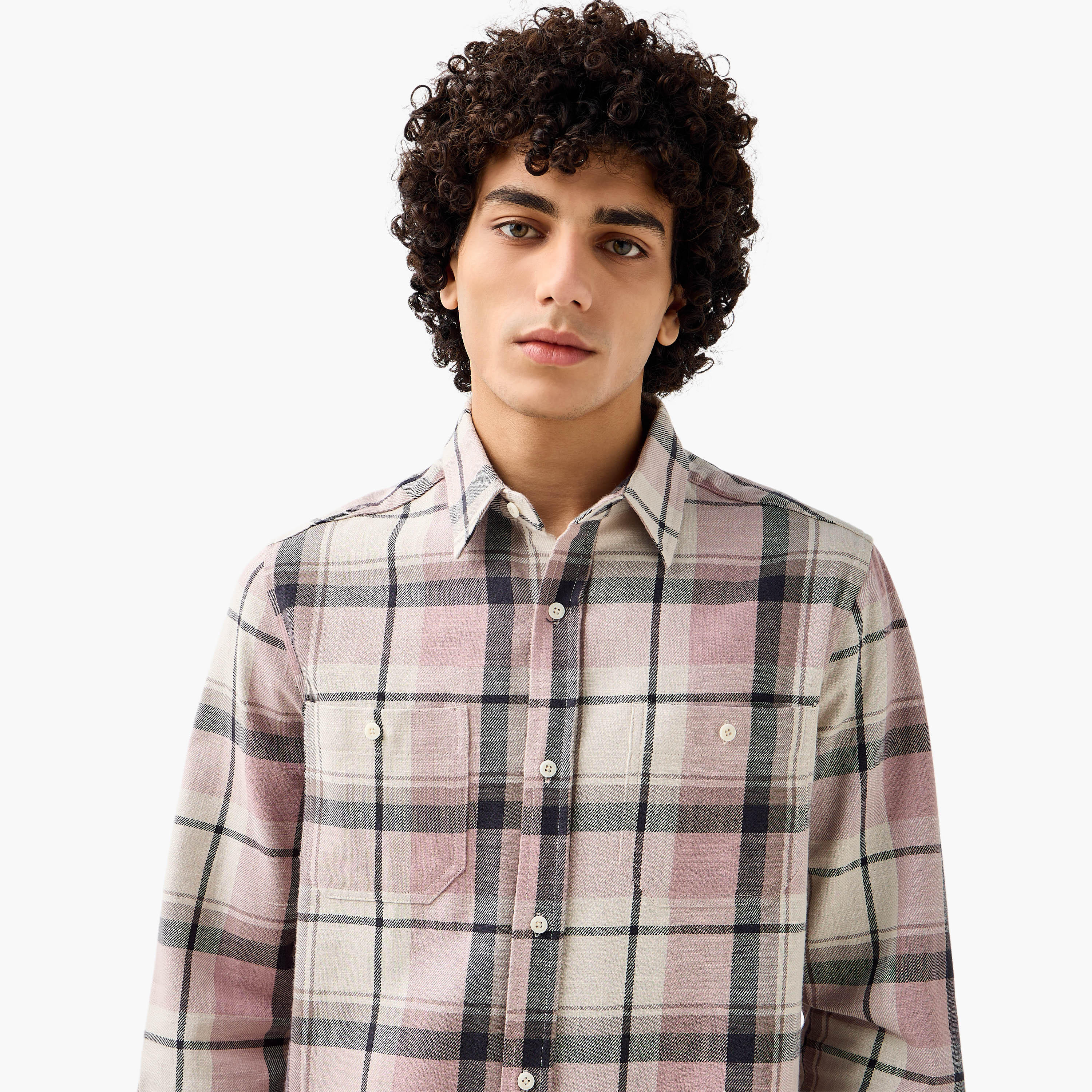 Lee Cooper Men Regular Fit Collared Checked Long Sleeves Shirt-men-clothing-shirts-image-4