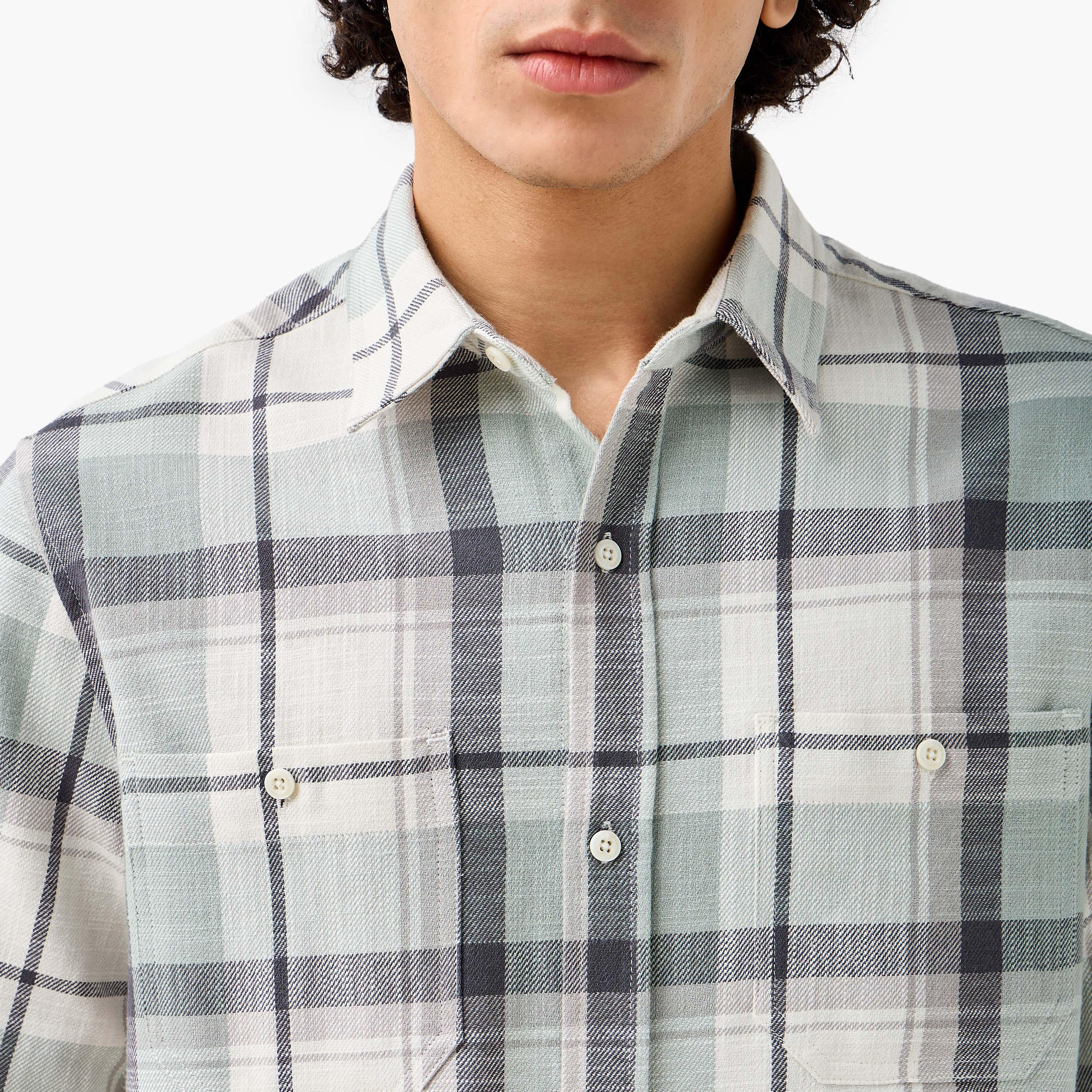 Lee Cooper Men Regular Fit Collared Checked Long Sleeves Shirt-men-clothing-shirts-image-5