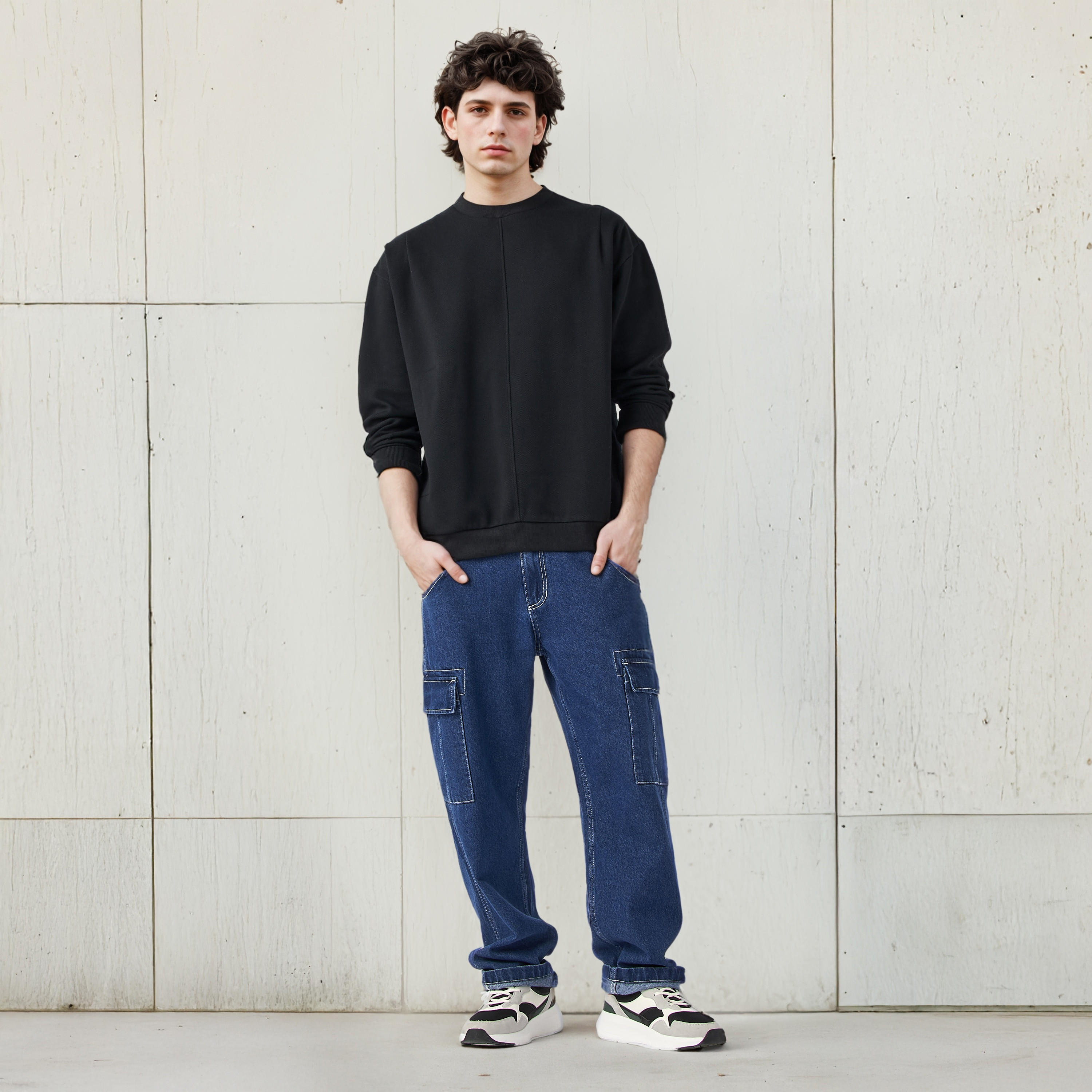 Lee Cooper Textured Pique Sweatshirt-men-winterwear-hoodiesandsweatshirts-image-2