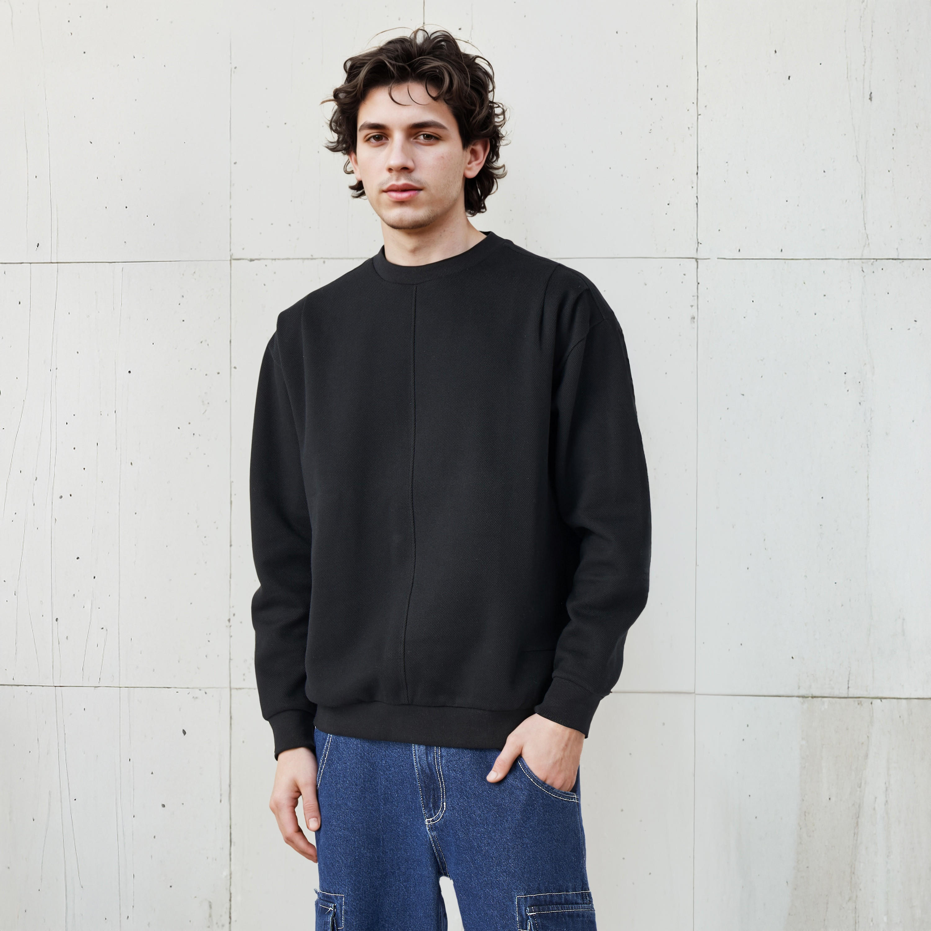 Lee Cooper Textured Pique Sweatshirt-men-winterwear-hoodiesandsweatshirts-image-7