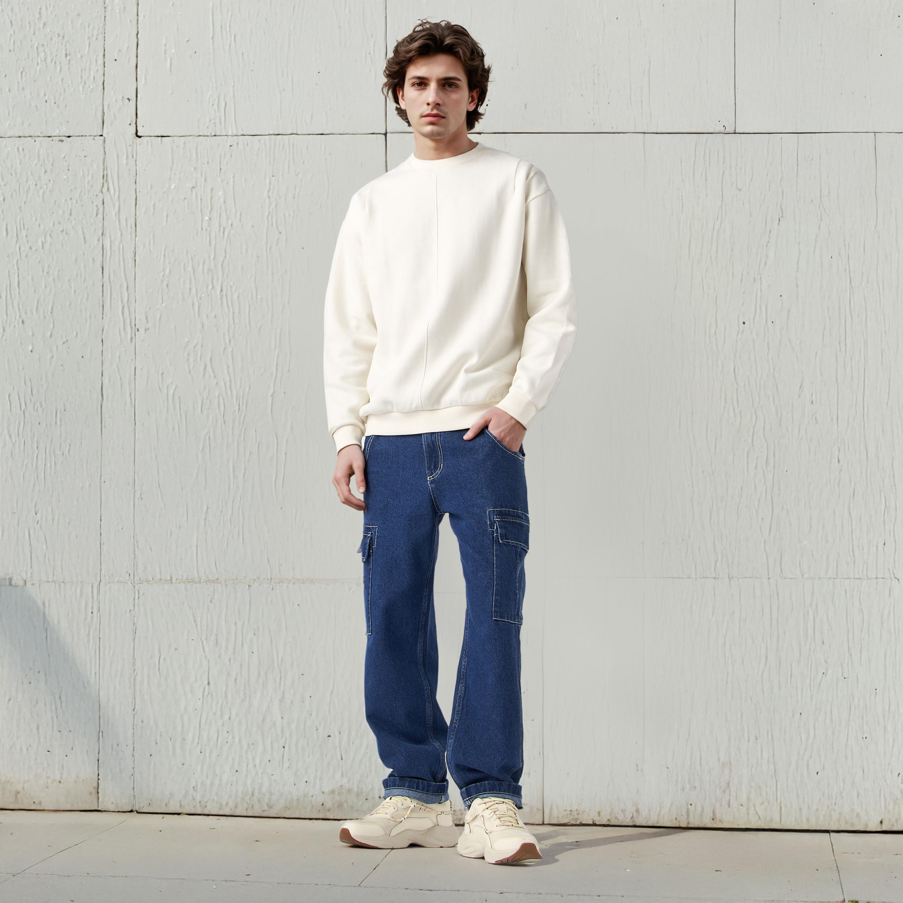 Lee Cooper Textured Pique Sweatshirt-men-winterwear-hoodiesandsweatshirts-image-2