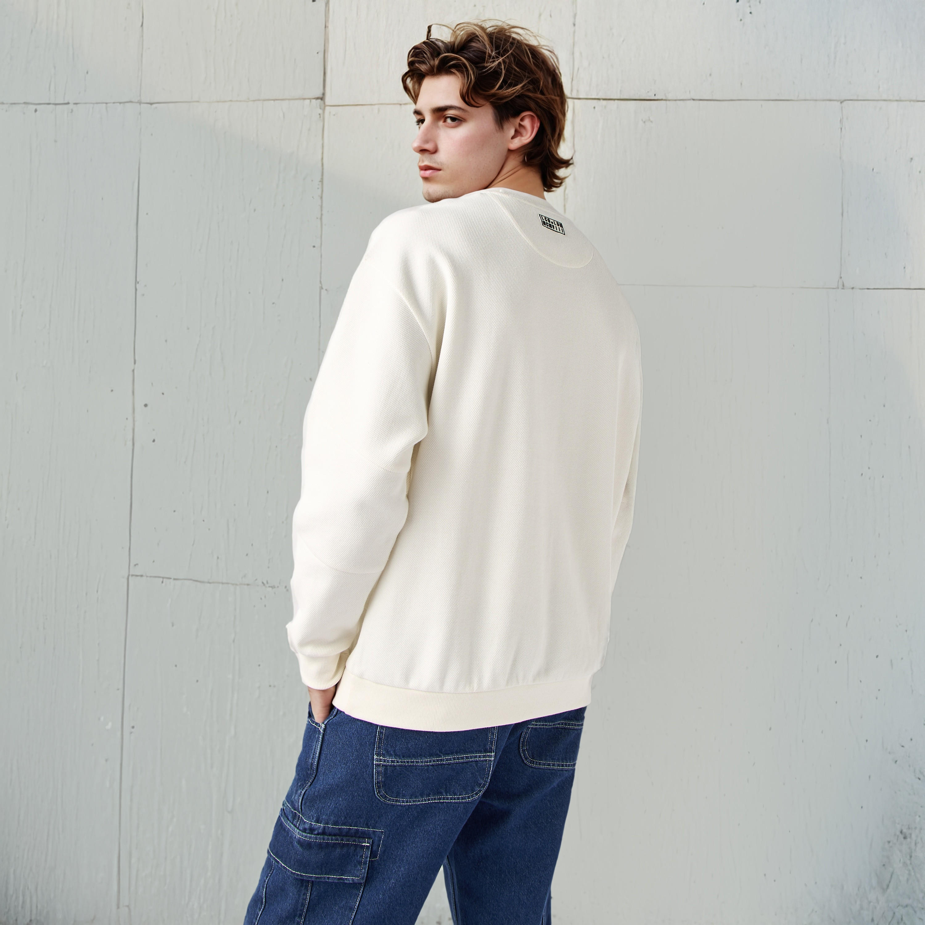 Lee Cooper Textured Pique Sweatshirt-men-winterwear-hoodiesandsweatshirts-image-4