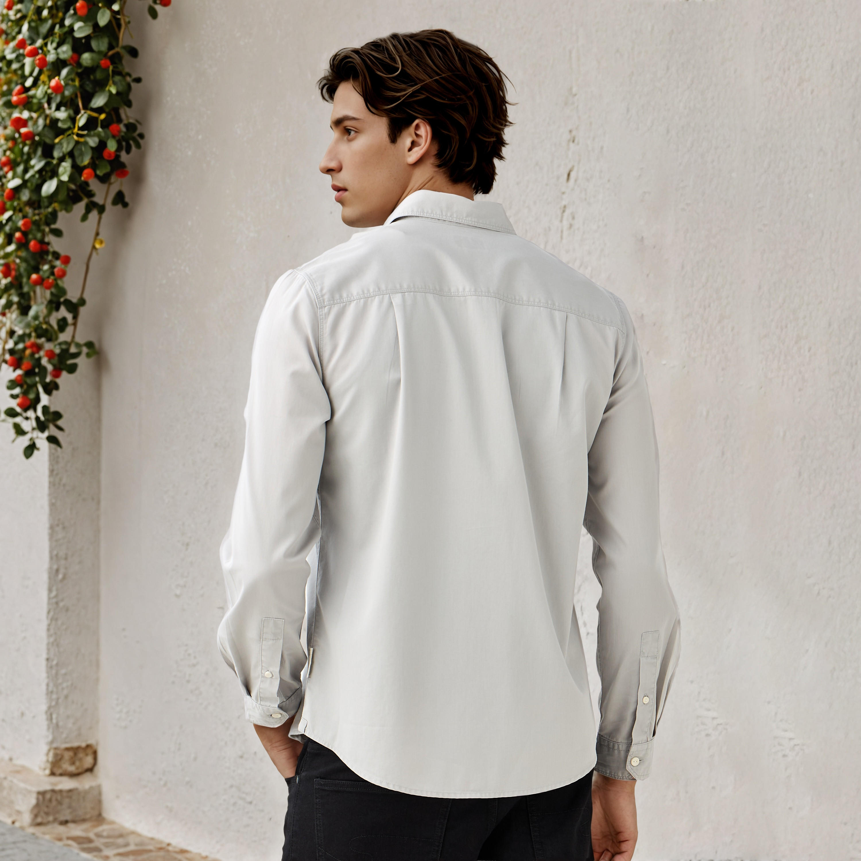 قميص بقصة عادية وياقة من لي كوبر-men-clothing-shirts-image-3