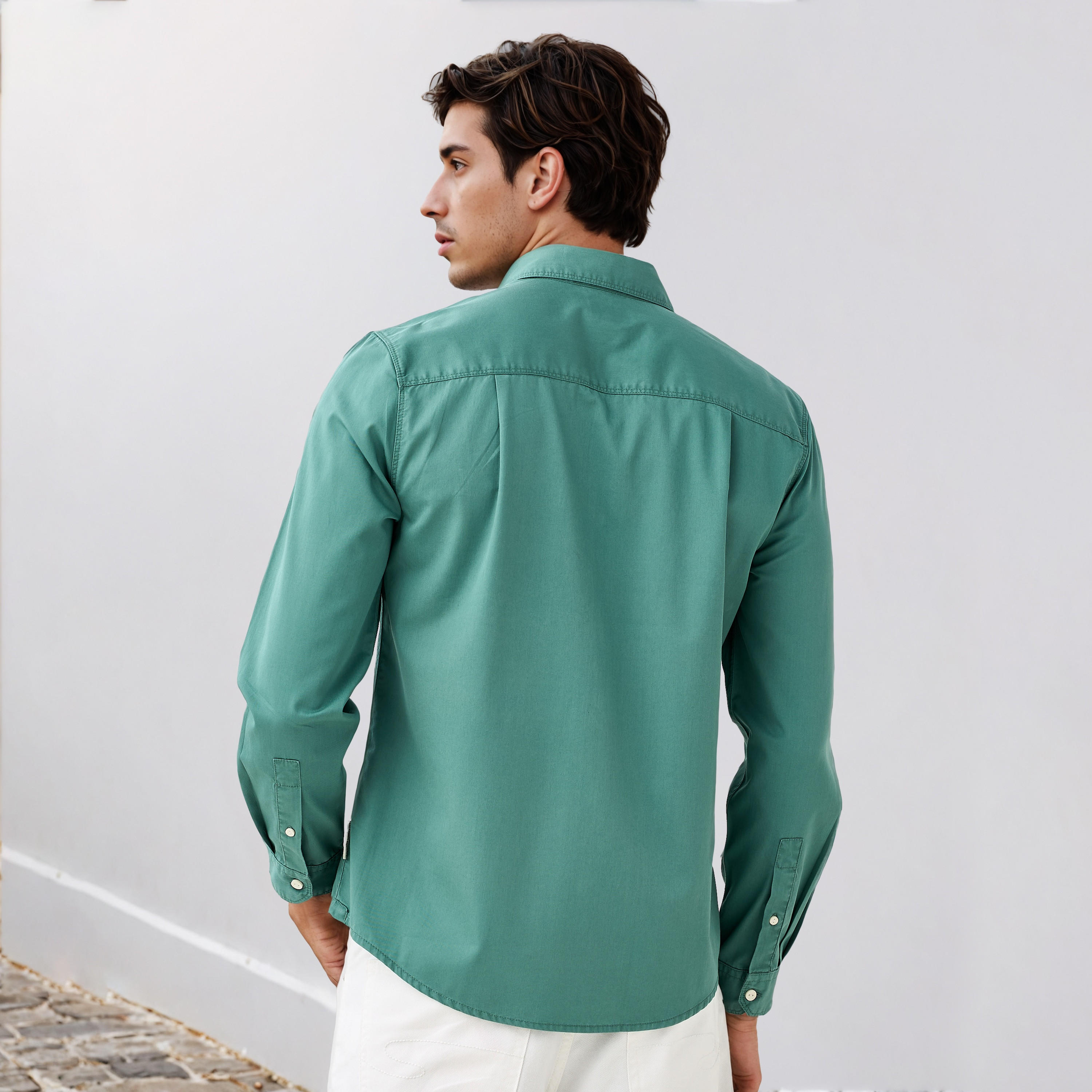قميص بقصة عادية وياقة من لي كوبر-men-clothing-shirts-image-3