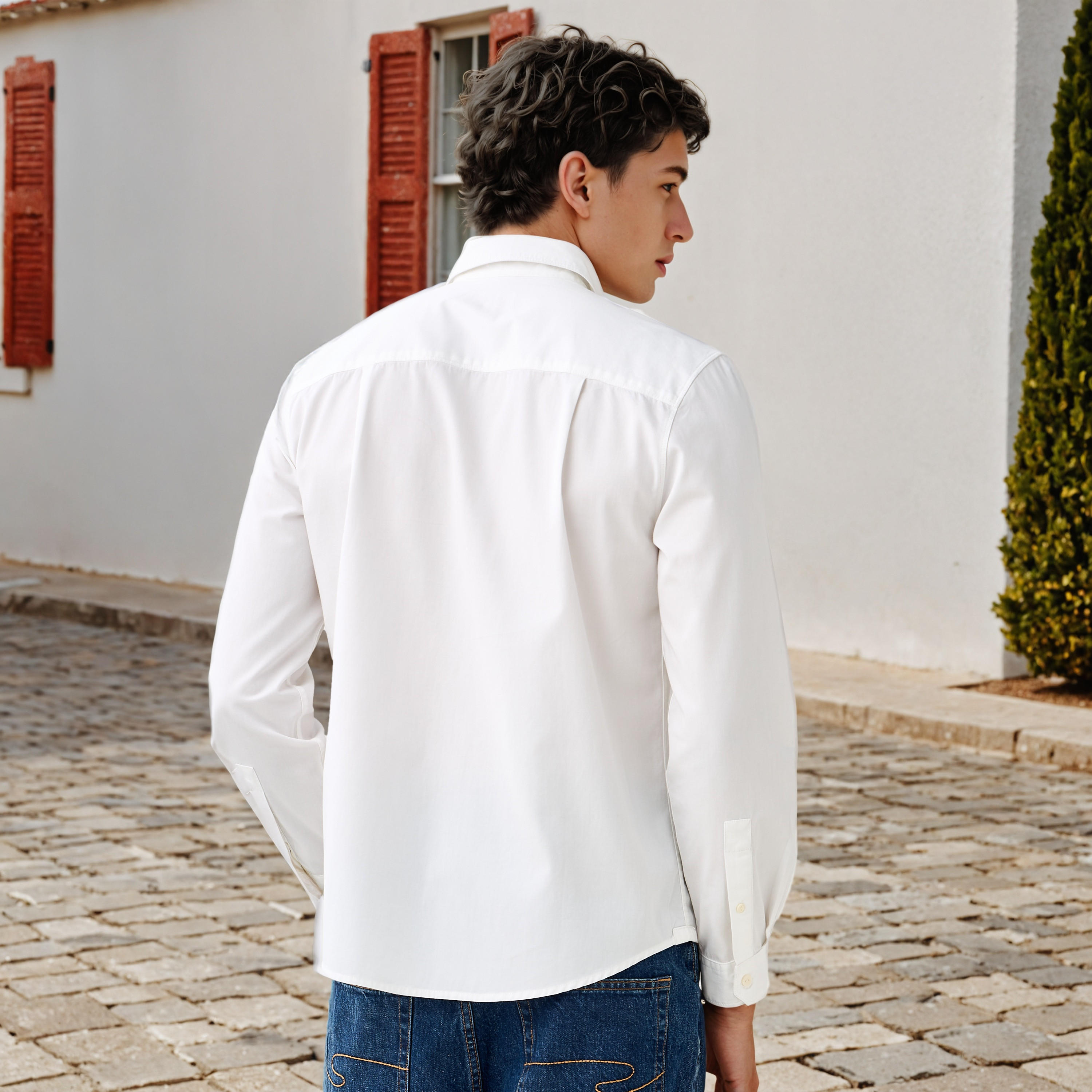 قميص بقصة عادية وياقة من لي كوبر-men-clothing-shirts-image-3