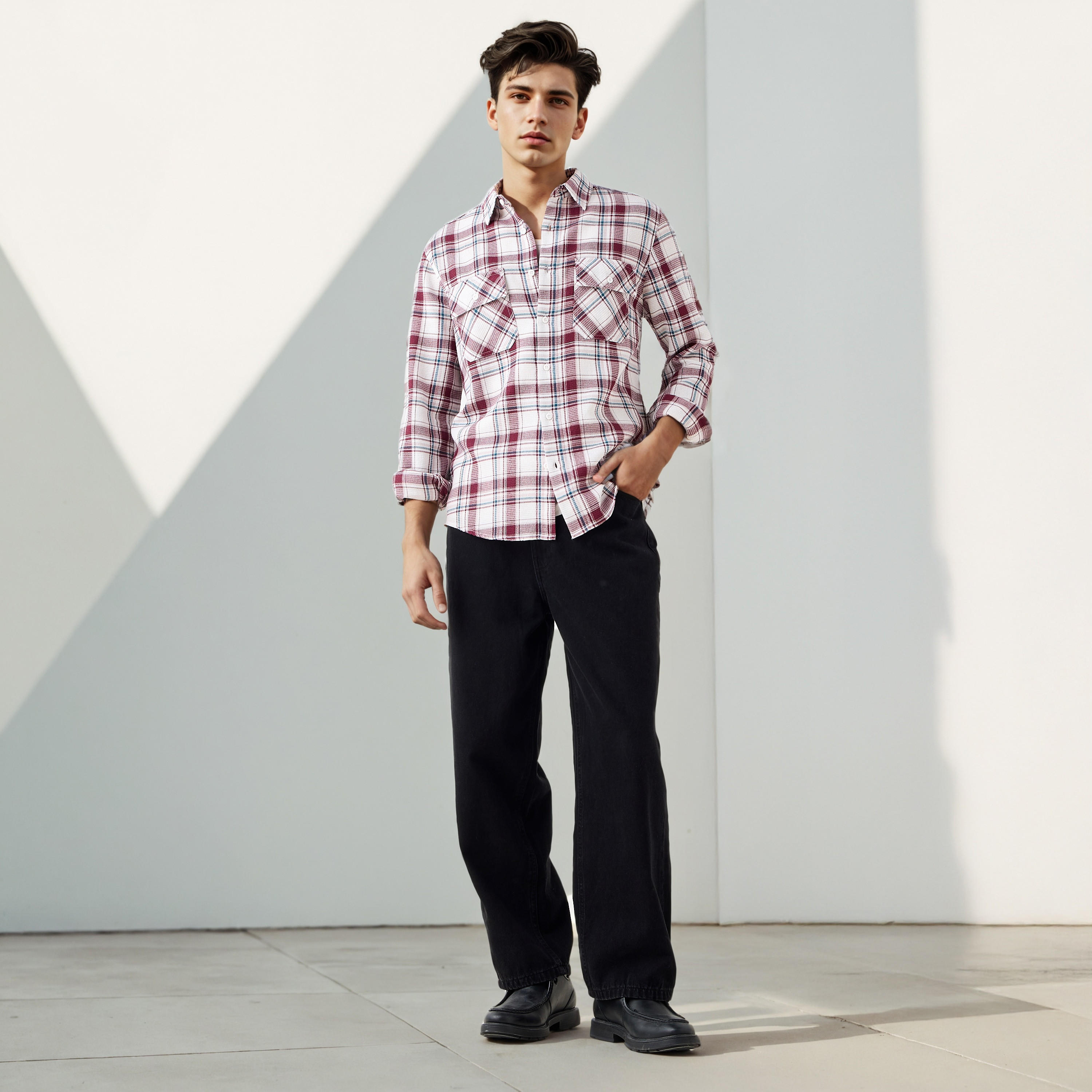 Lee Cooper Regular Fit Checked Shirt-men-clothing-shirts-image-2