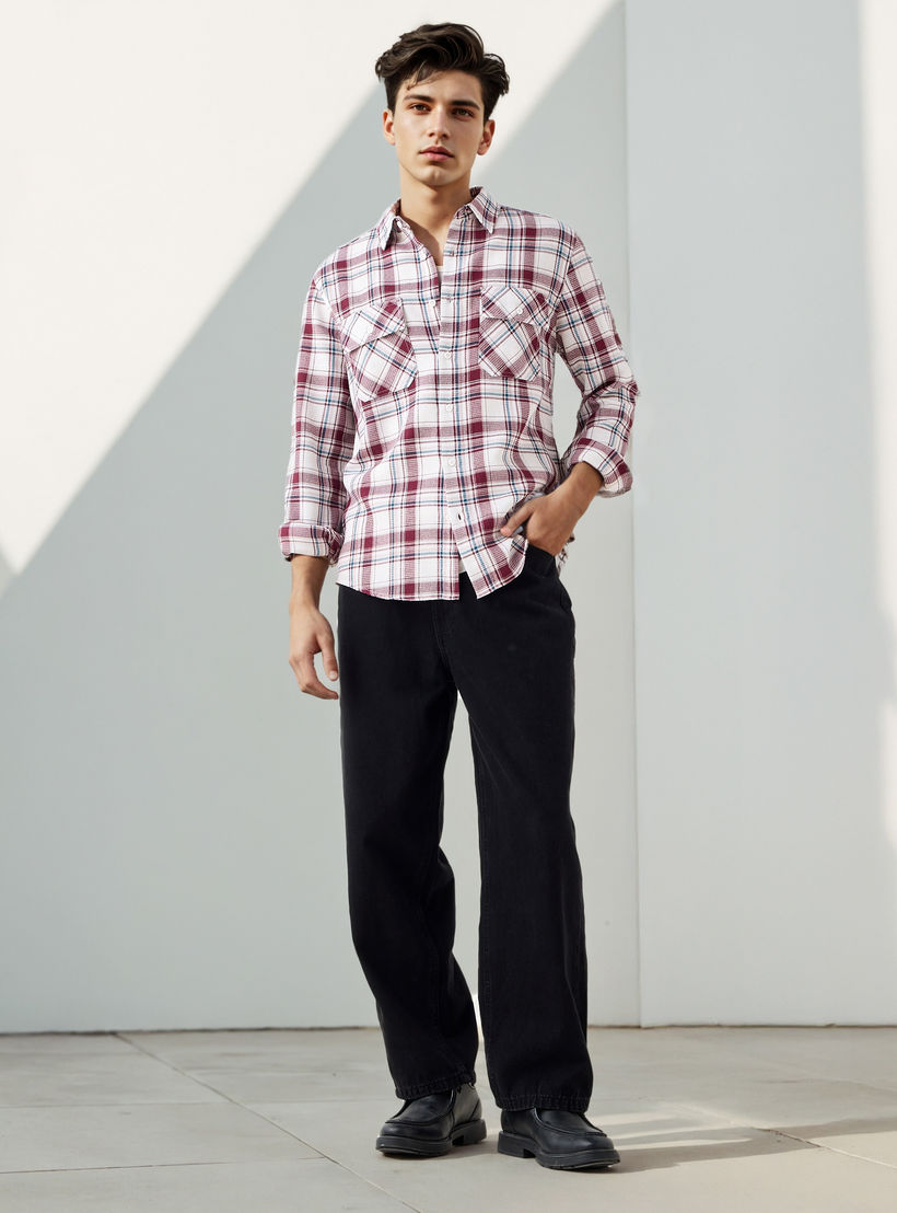 Lee Cooper Regular Fit Checked Shirt-men-clothing-shirts-image-2