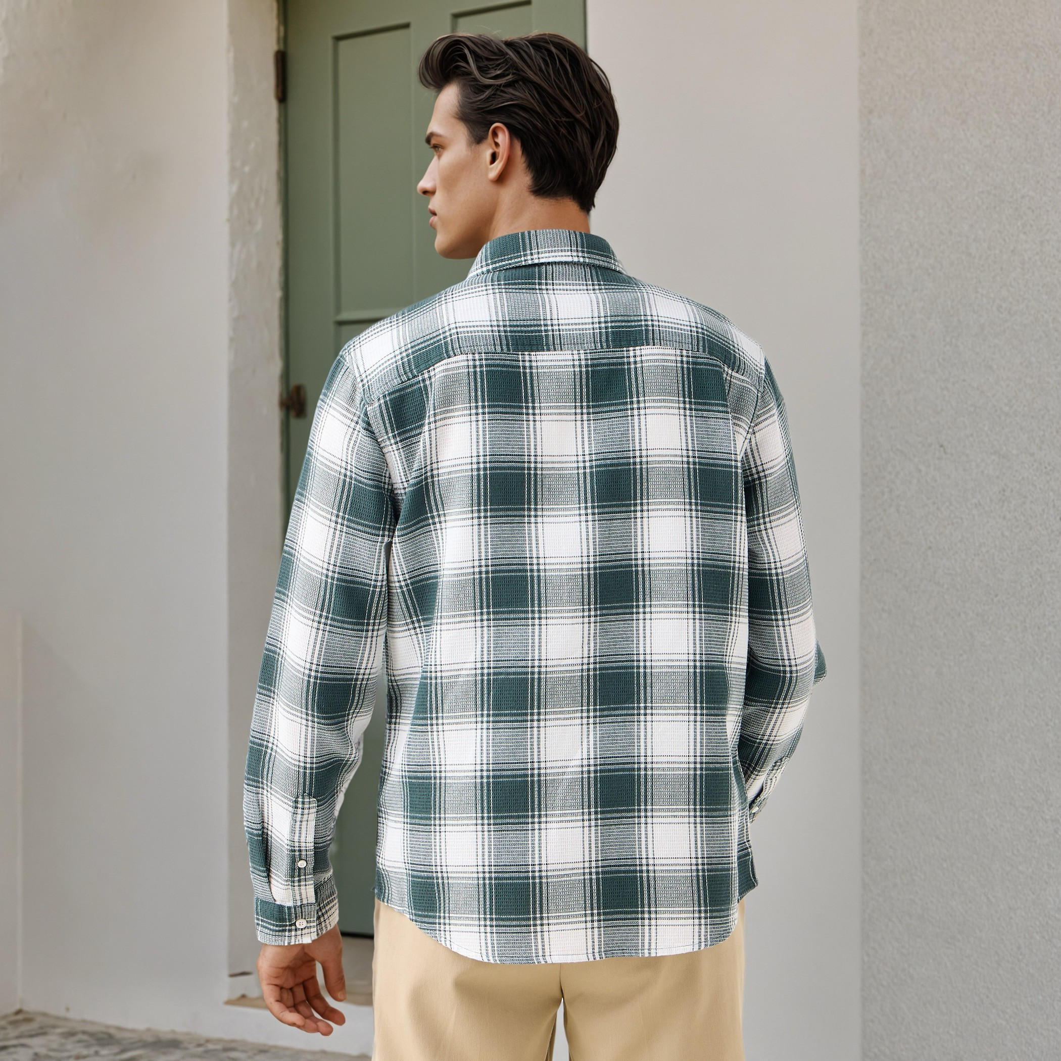 قميص كاروهات بقصّة عادية من لي كوبر-men-clothing-shirts-image-3