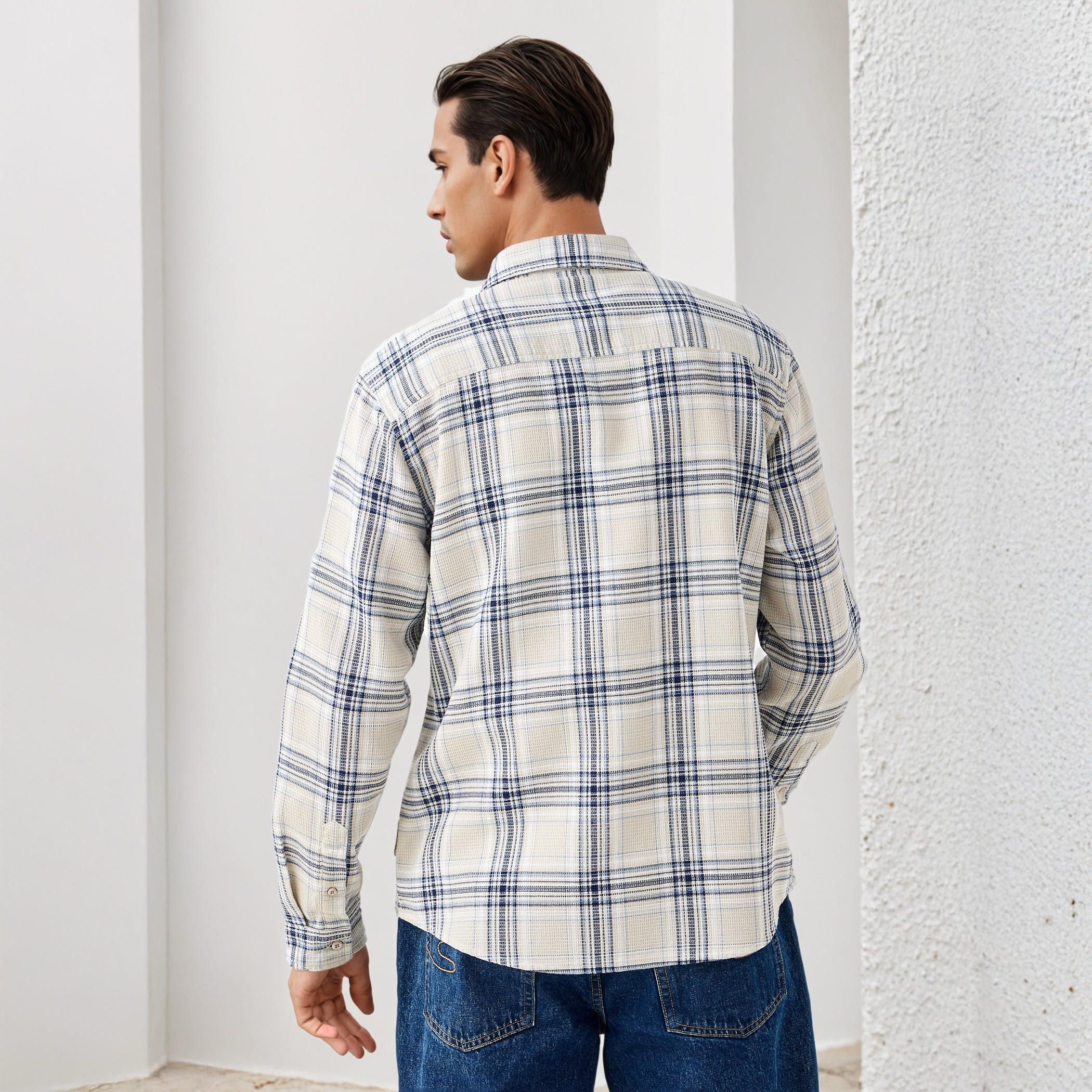 قميص كاروهات بقصّة عادية من لي كوبر-men-clothing-shirts-image-3