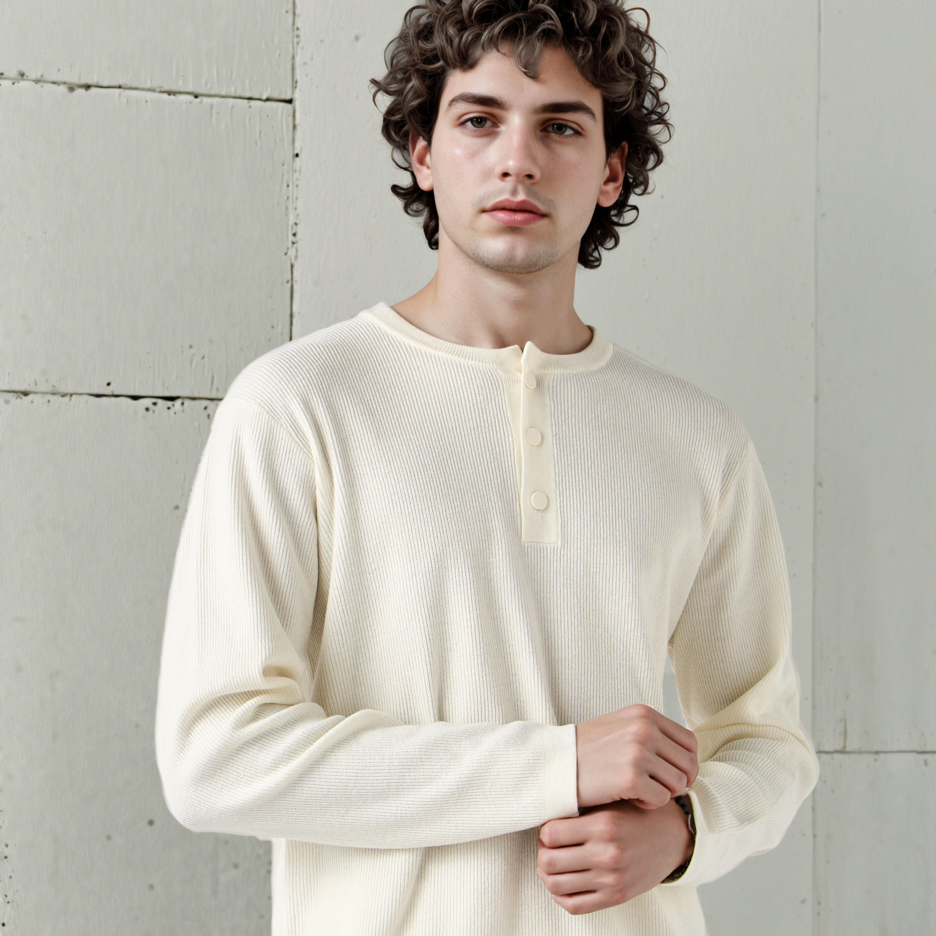 Lee Cooper Ribbed Henley Sweatshirt-men-winterwear-hoodiesandsweatshirts-image-5