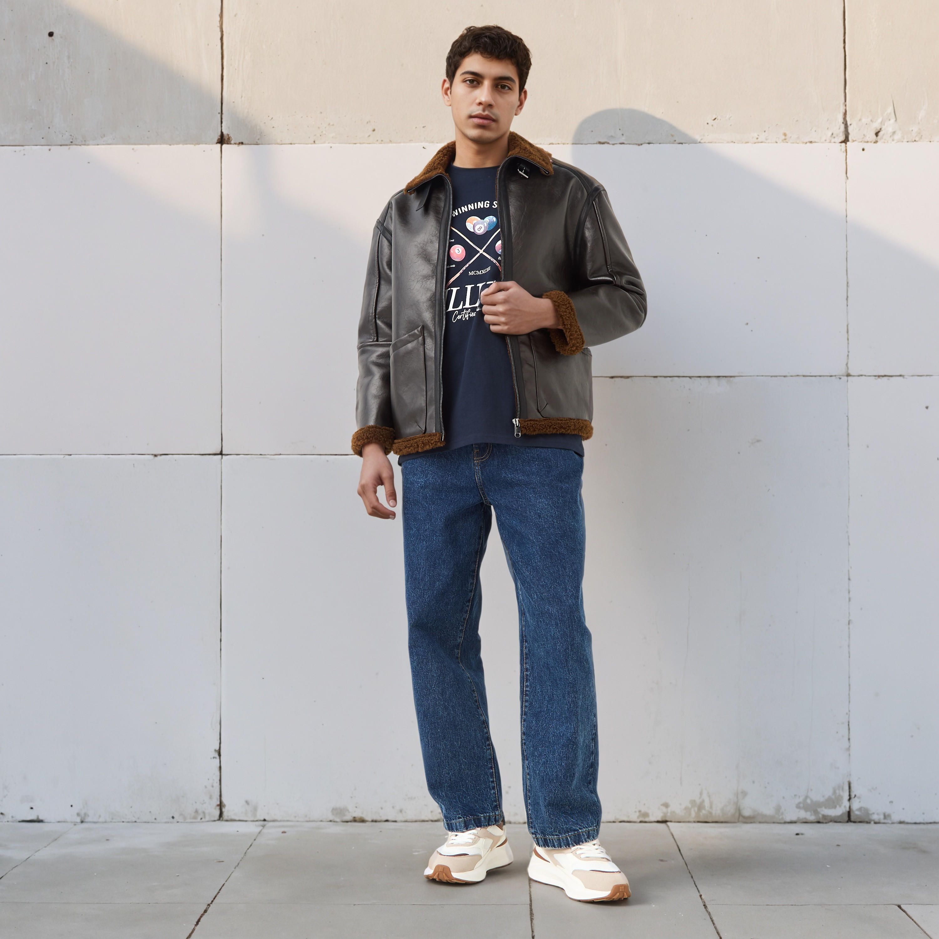 Lee Cooper Men Regular Fit Faux Fur Lined Suede Jacket-men-clothing-jacketsandblazers-jackets-image-2