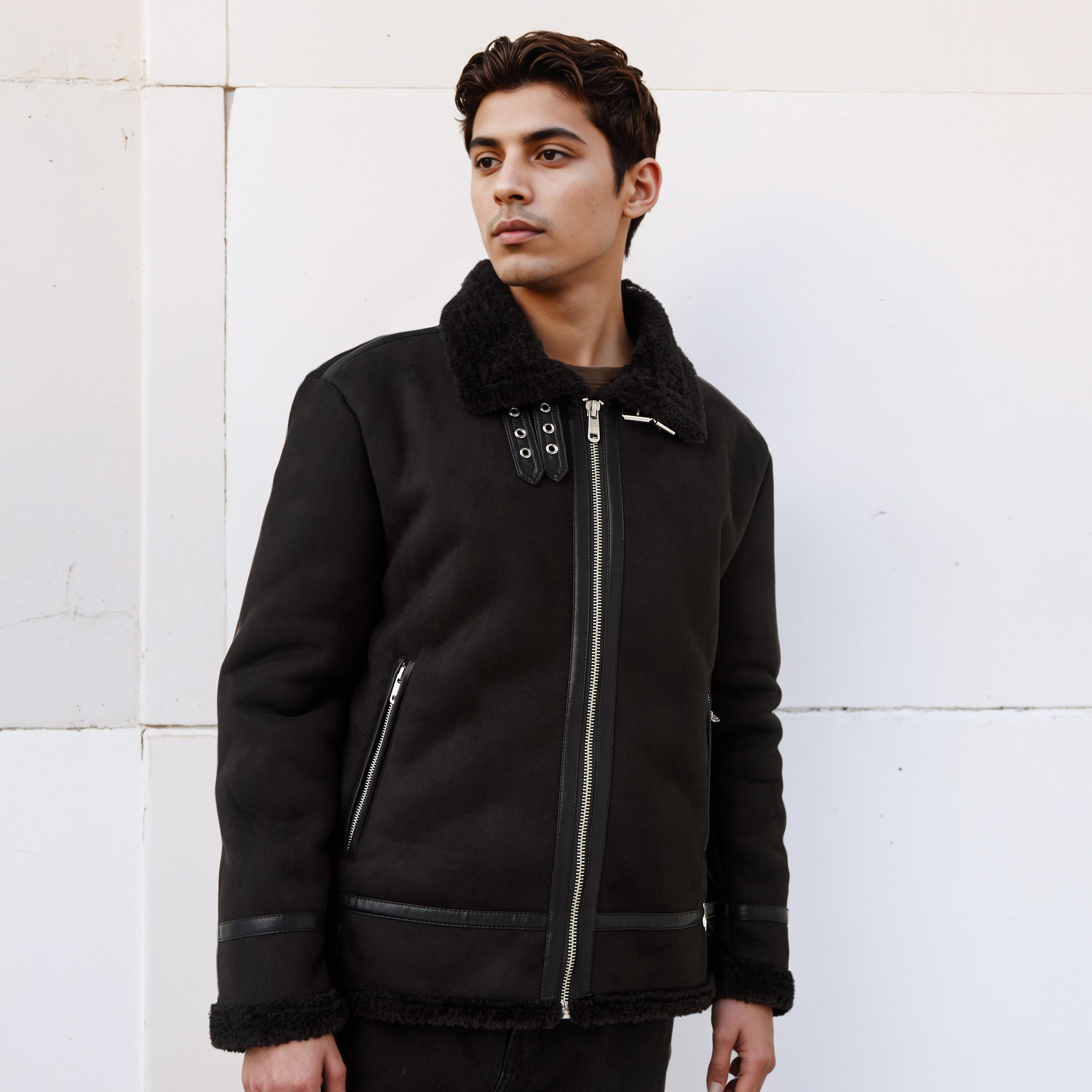 Lee Cooper Men Regular Fit Faux Fur Lined Suede Jacket-men-clothing-jacketsandblazers-jackets-image-6