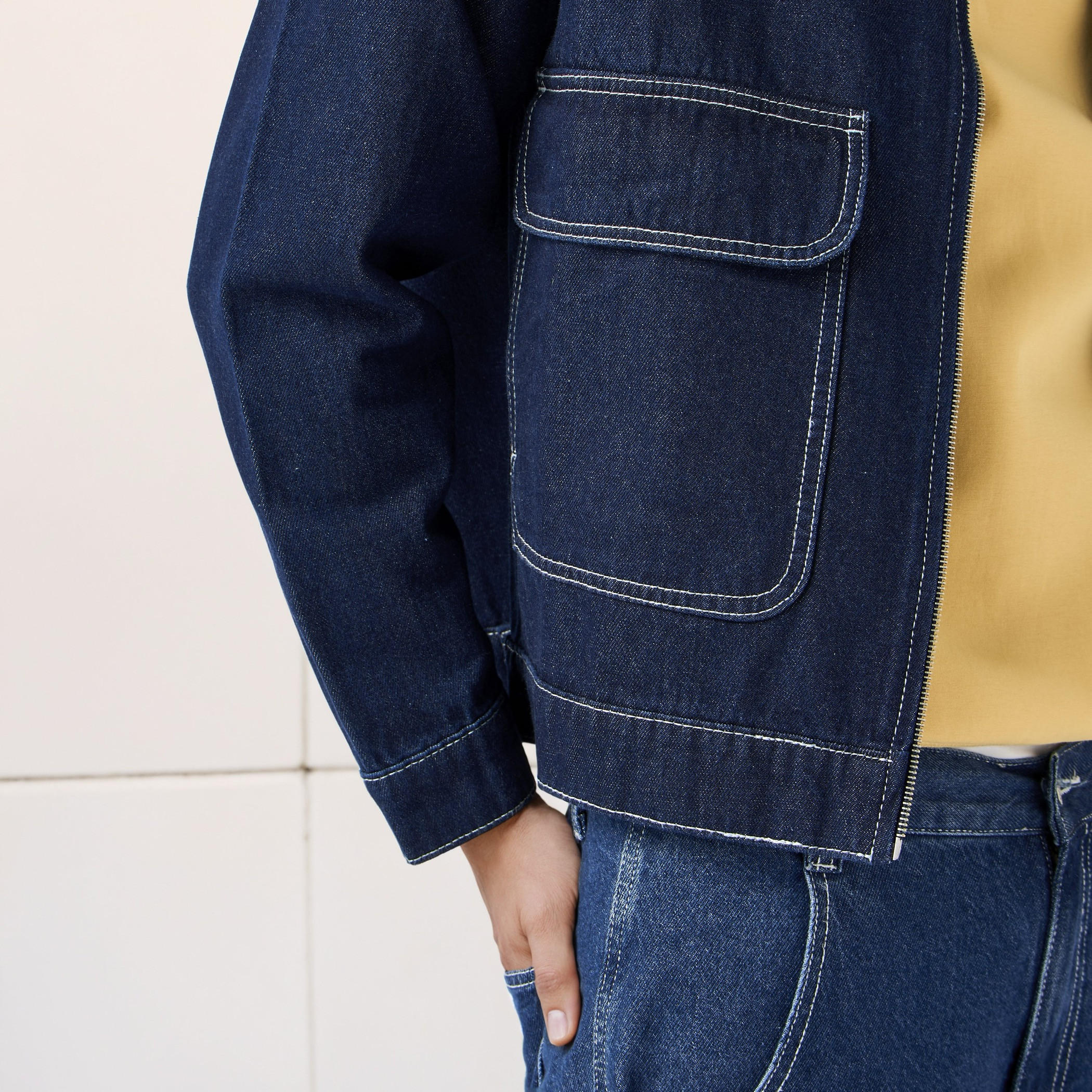 جاكيت تراكر بسحاب من لي كوبر-men-clothing-jacketsandblazers-jackets-image-2