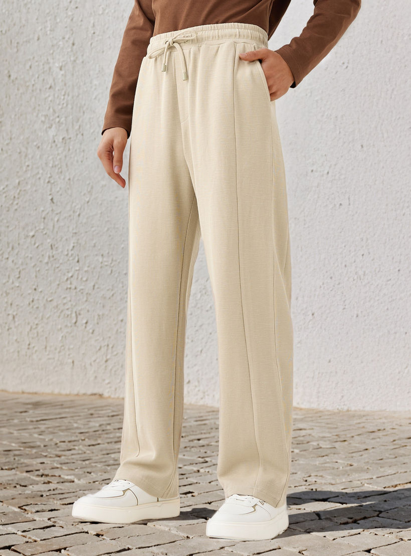 بنطلون رجالي قطن بقصة مستقيمة من لي كوبر-men-clothing-bottoms-joggers-image-1