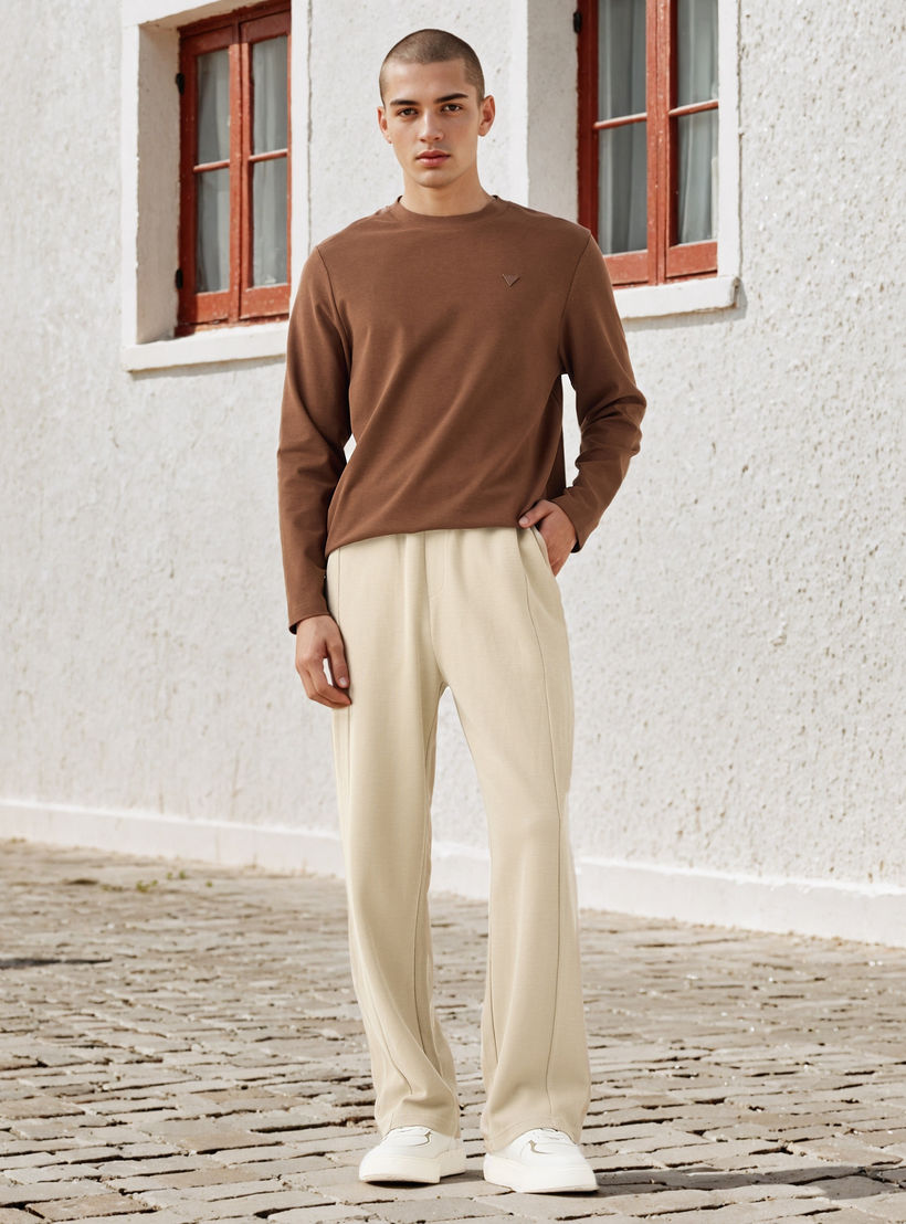 بنطلون رجالي قطن بقصة مستقيمة من لي كوبر-men-clothing-bottoms-joggers-image-2