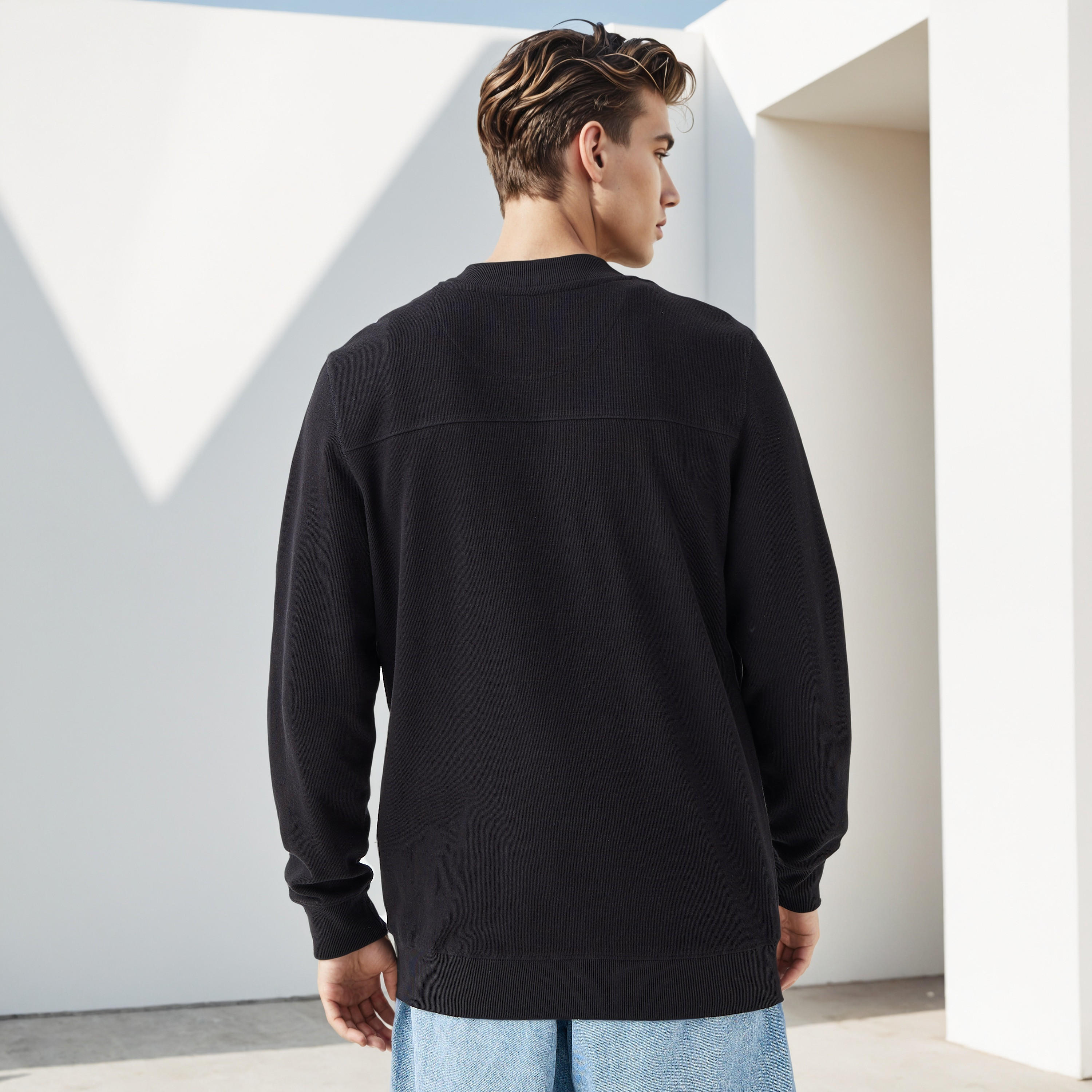 سويت شيرت بارز الملمس من لي كوبر-men-winterwear-hoodiesandsweatshirts-image-3