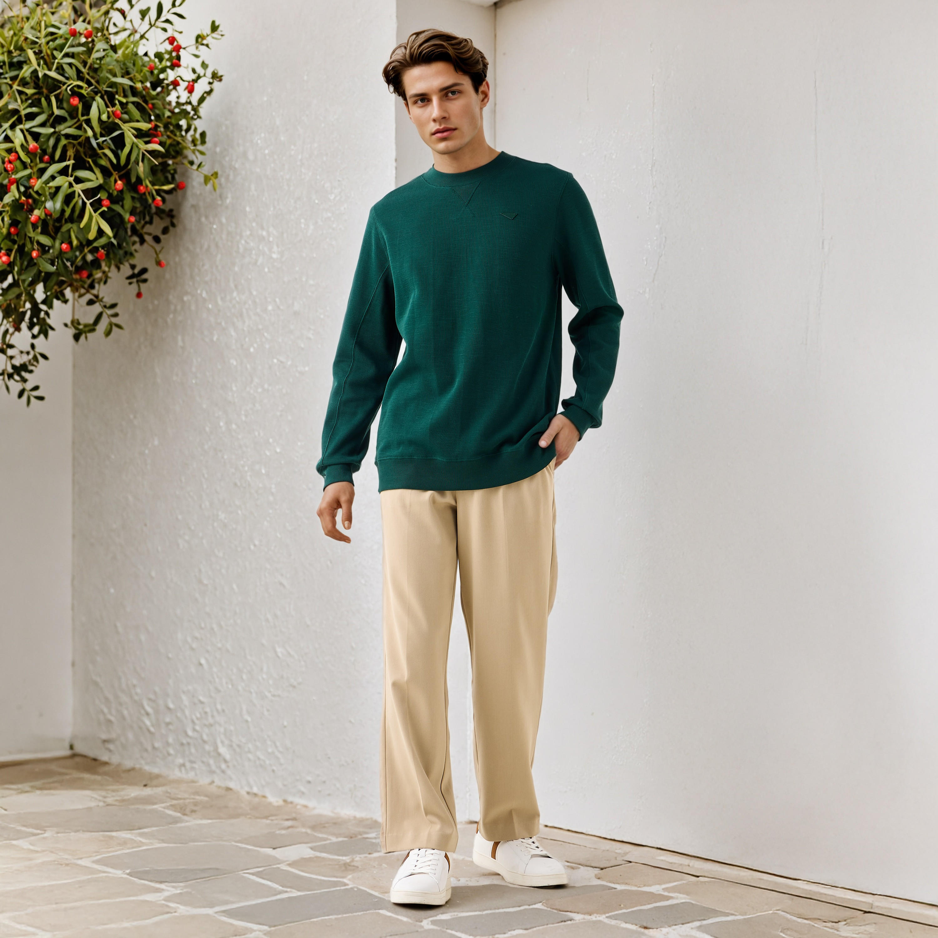 Lee Cooper Textured Sweatshirt-men-winterwear-hoodiesandsweatshirts-image-2
