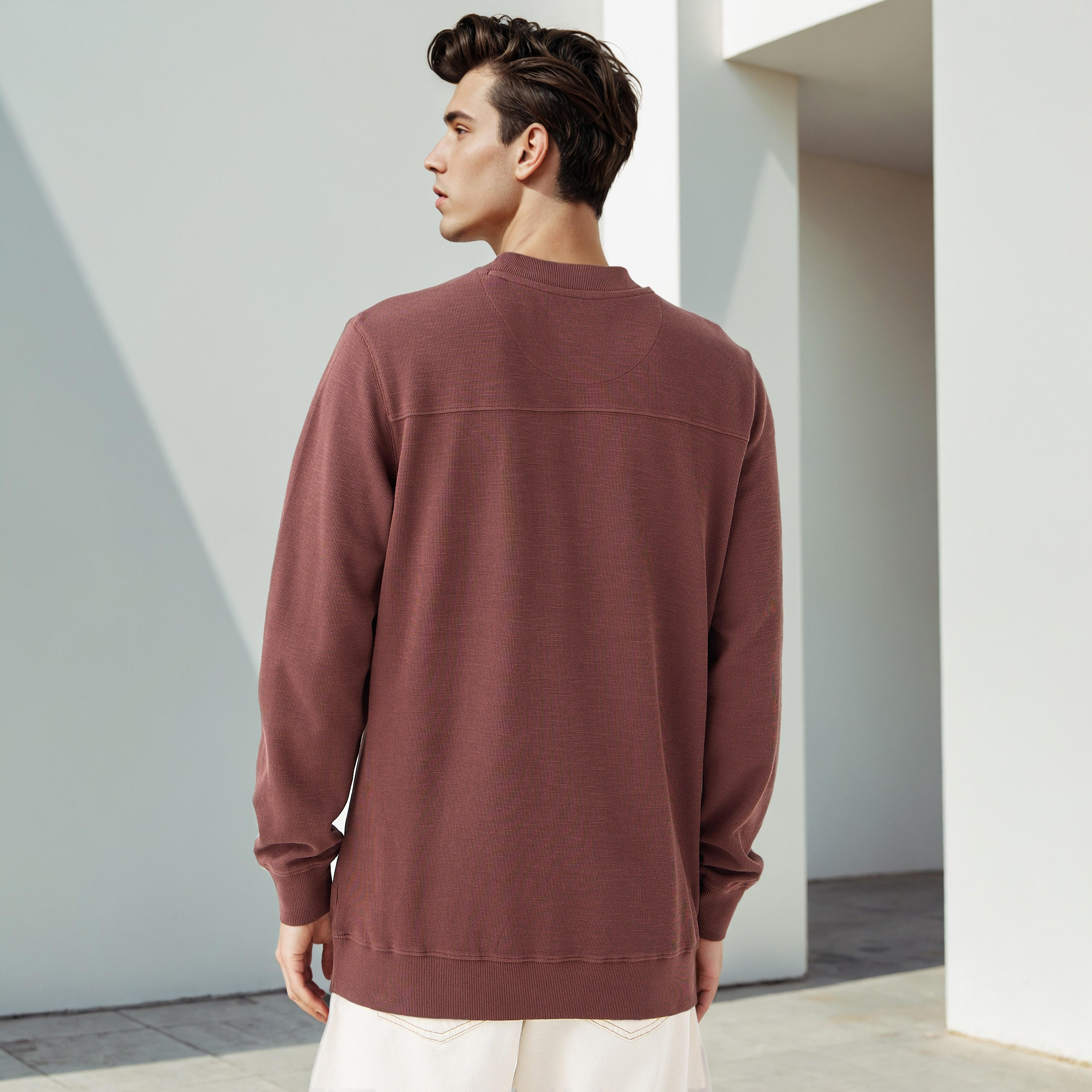سويت شيرت بارز الملمس من لي كوبر-men-winterwear-hoodiesandsweatshirts-image-3