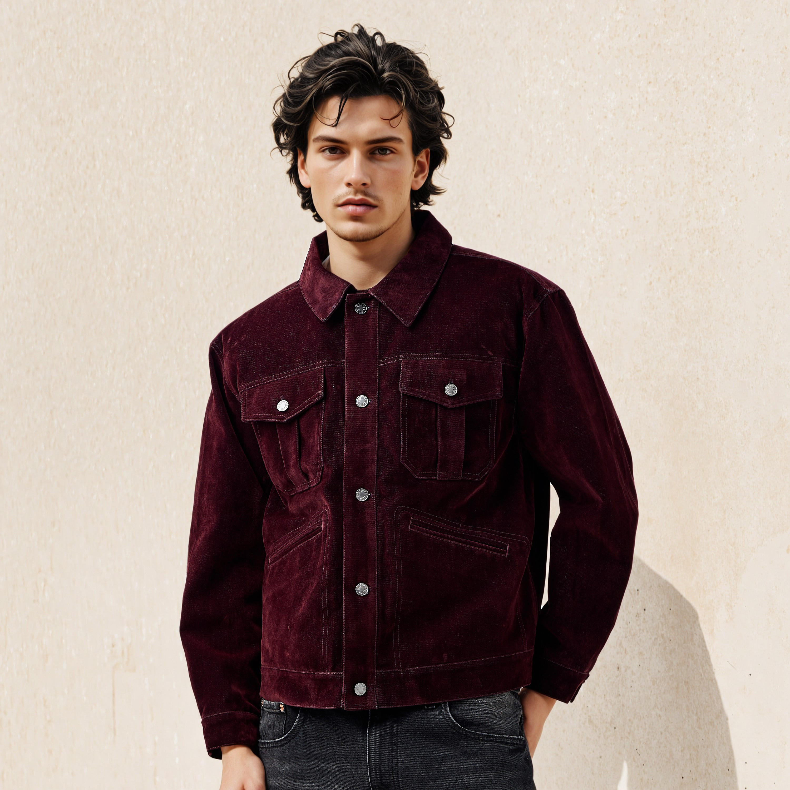 جاكيت تراكر بقصة عادية للرجال من لي كوبر-men-clothing-jacketsandblazers-jackets-image-5