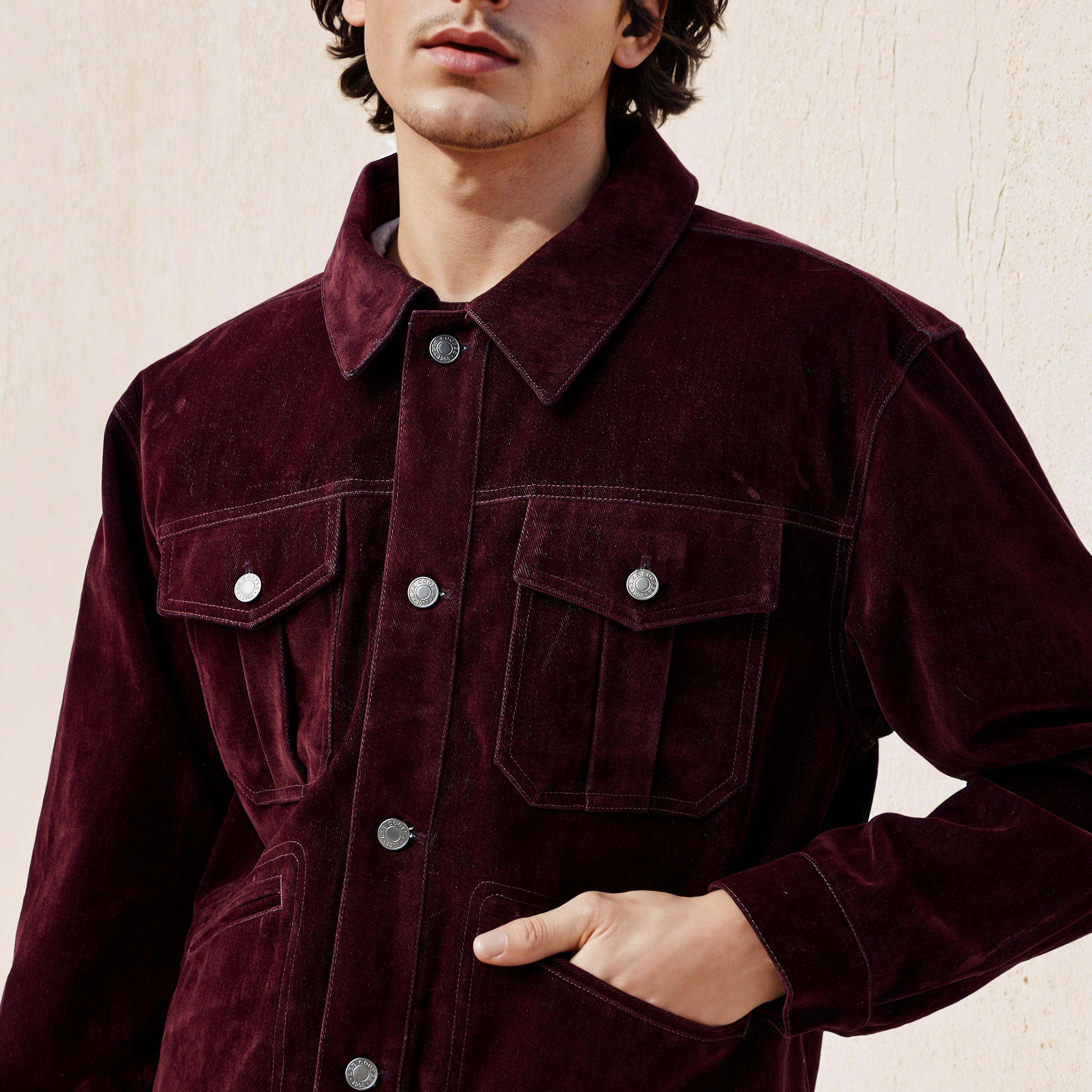 جاكيت تراكر بقصة عادية للرجال من لي كوبر-men-clothing-jacketsandblazers-jackets-image-2