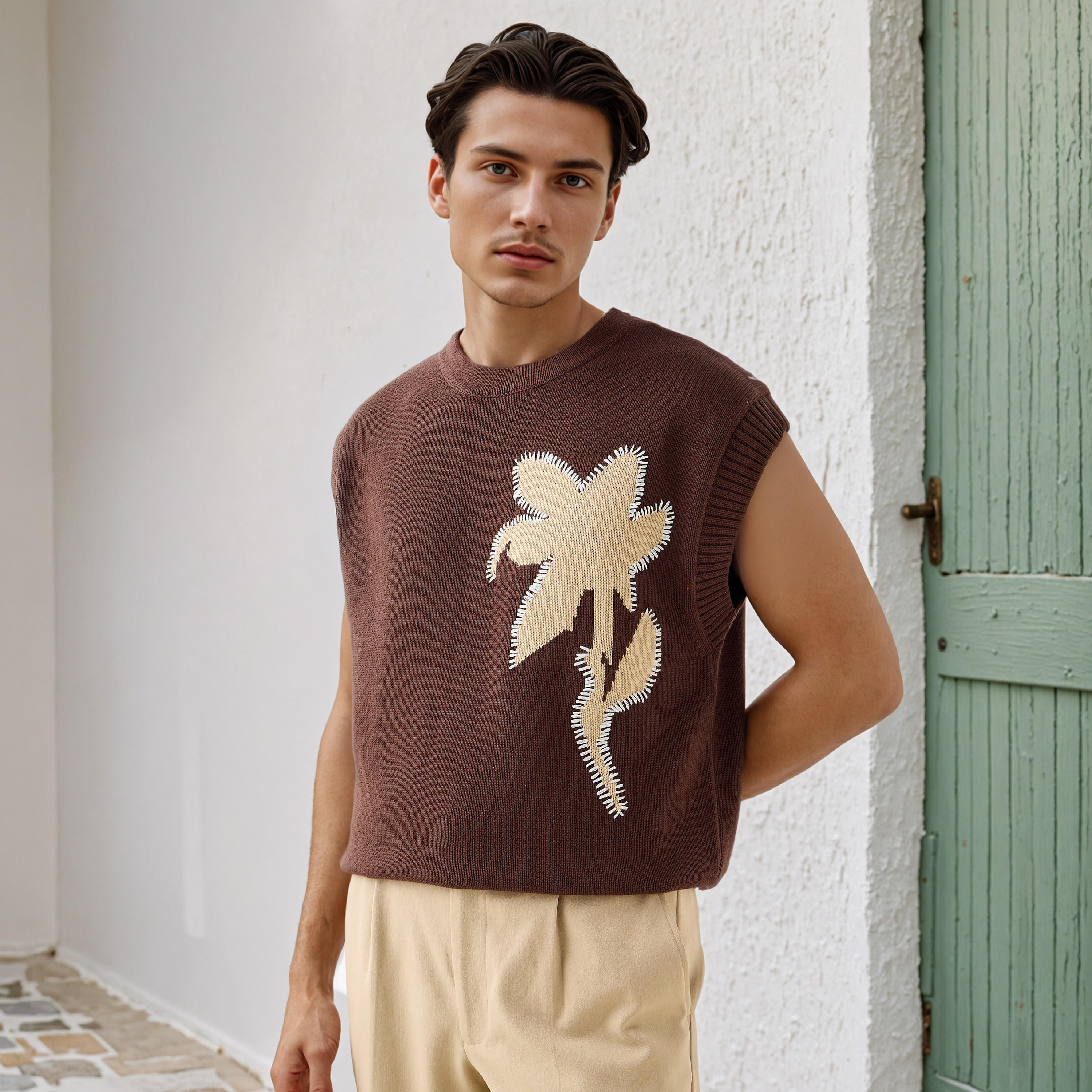 فيست بتطريز أزهار من لي كوبر-men-clothing-tshirtsandpolos-tshirts-image-1