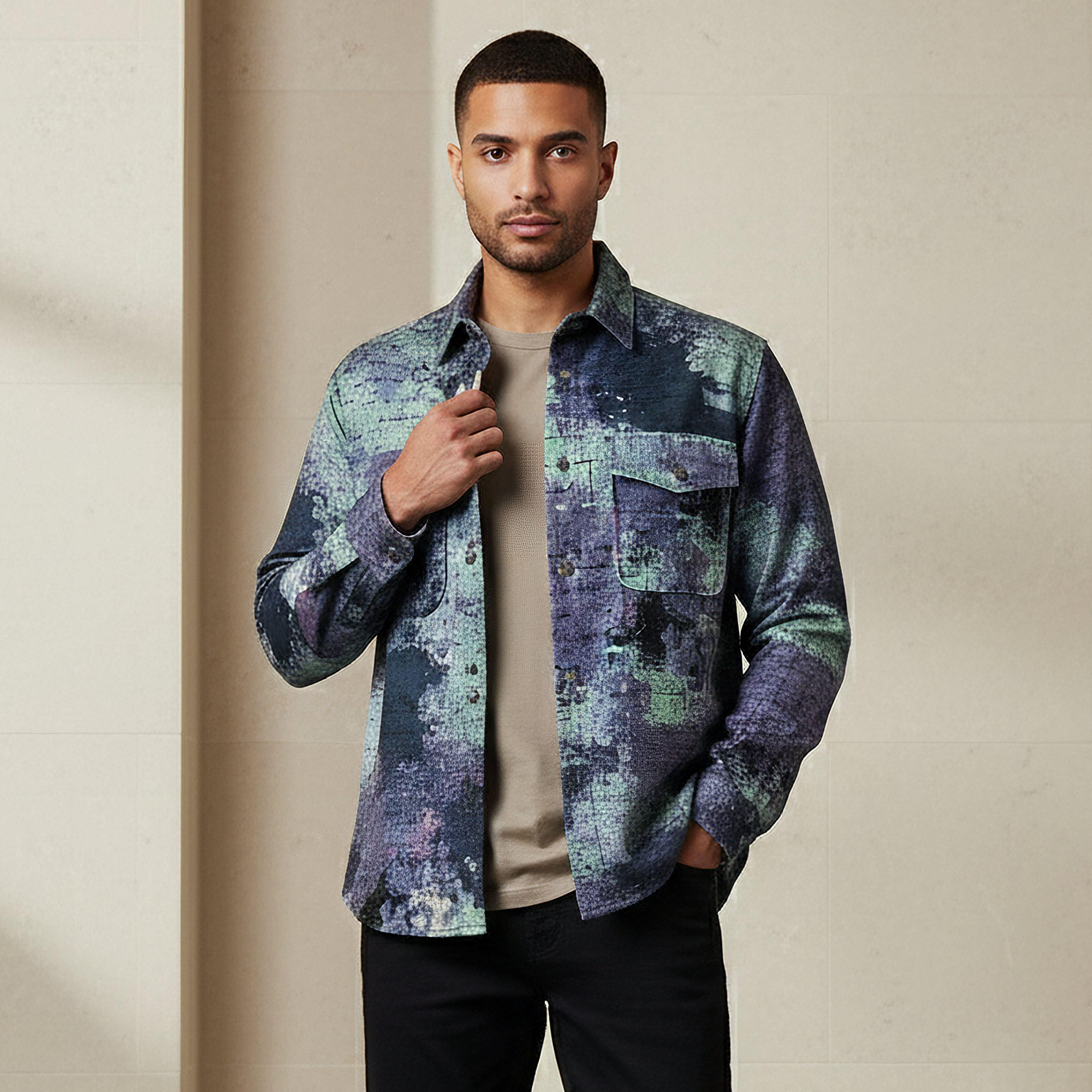 Lee Cooper Men Regular Fit Printed Denim Jacket-men-clothing-jacketsandblazers-jackets-image-1