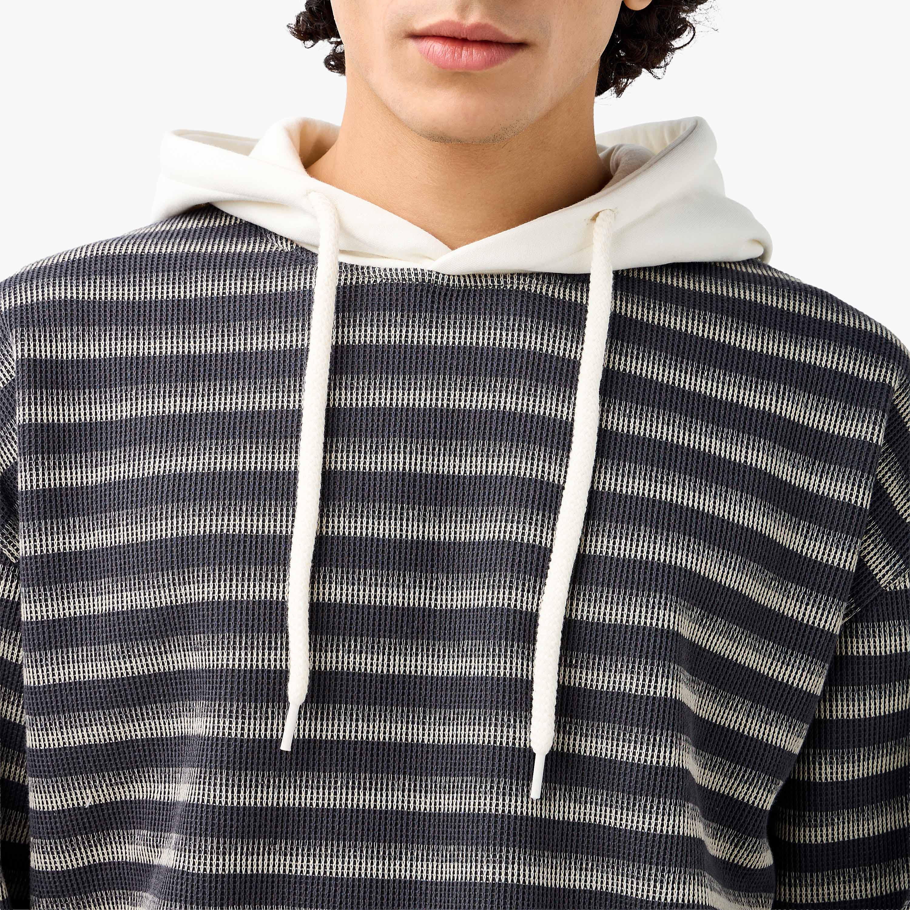 Lee Cooper Men Waffle Striped Sweatshirt-men-winterwear-hoodiesandsweatshirts-image-4