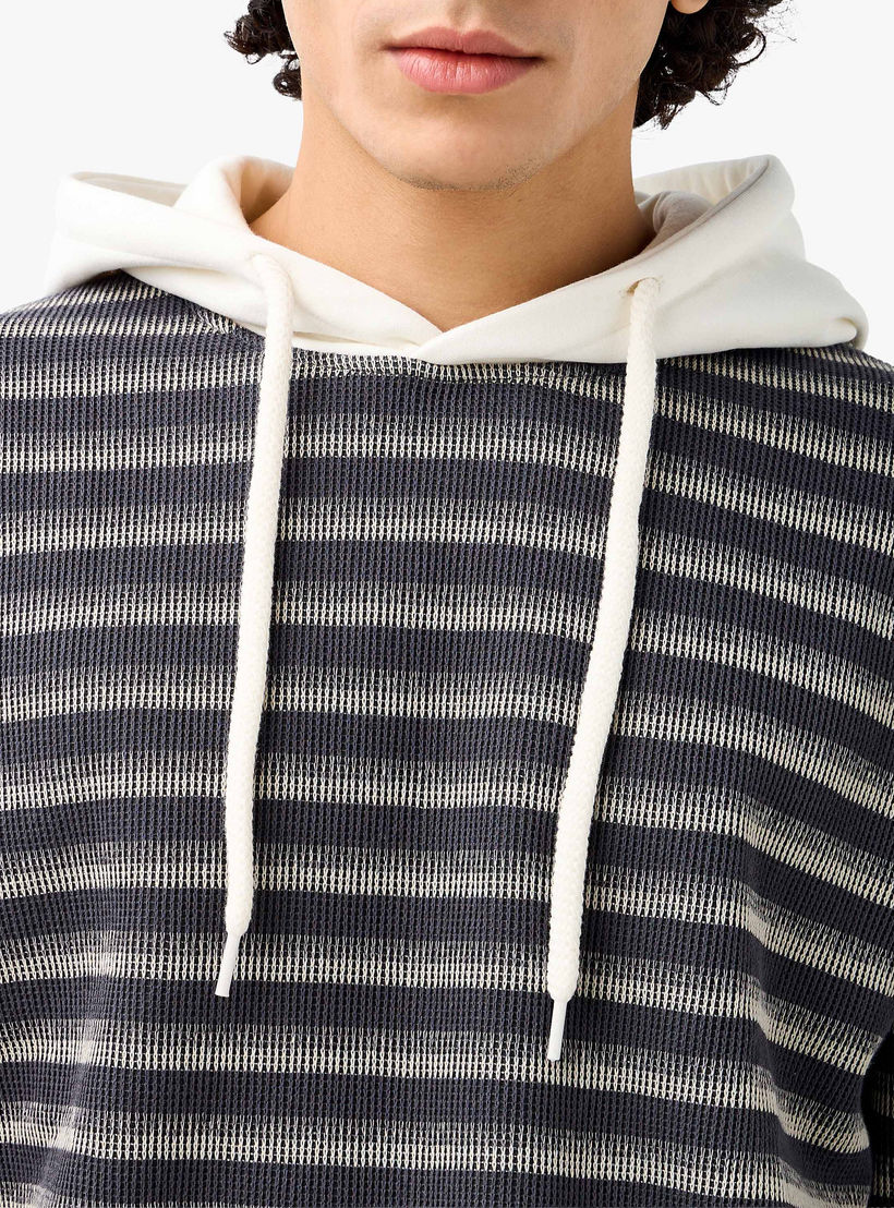 Lee Cooper Men Waffle Striped Sweatshirt-men-winterwear-hoodiesandsweatshirts-image-4