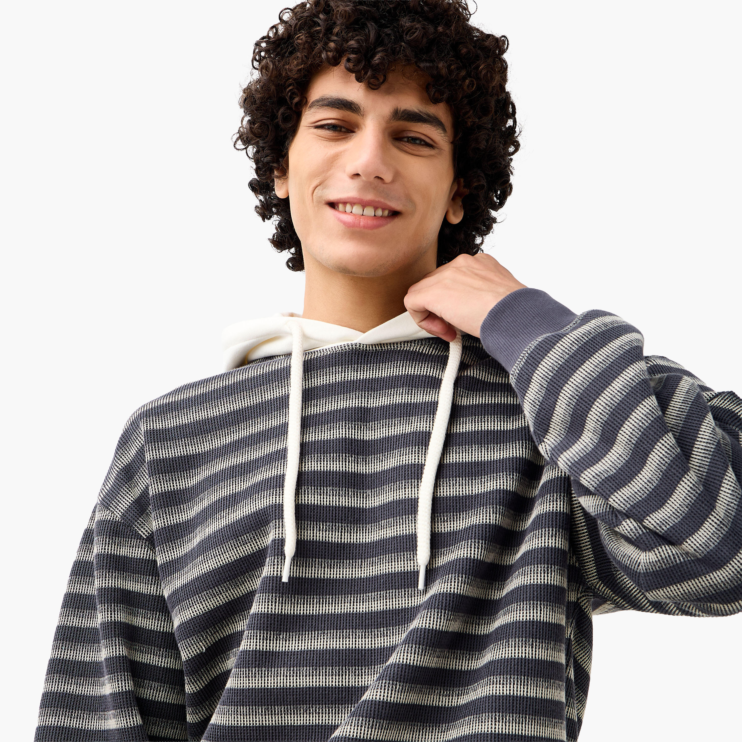 Lee Cooper Men Waffle Striped Sweatshirt-men-winterwear-hoodiesandsweatshirts-image-5