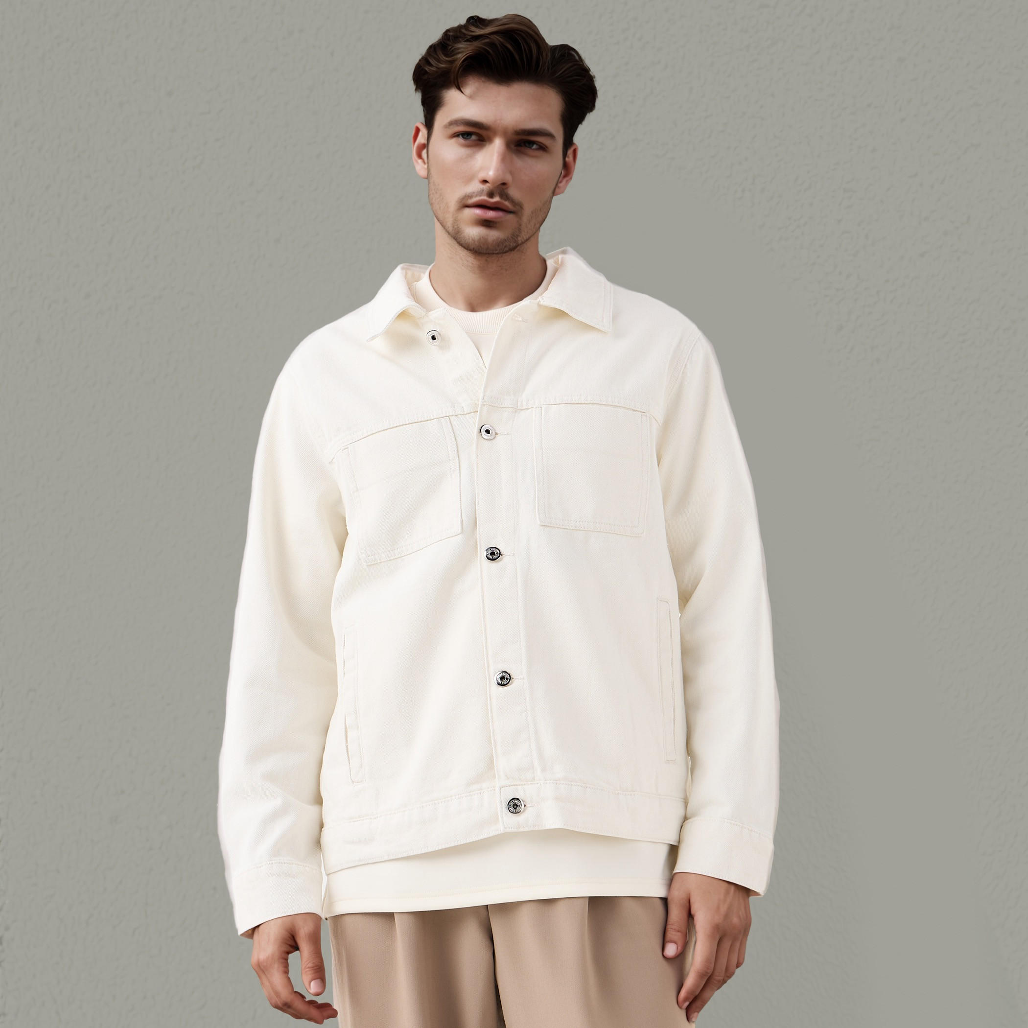 شاكيت دينم بأزرار من لي كوبر-men-clothing-jacketsandblazers-jackets-image-5