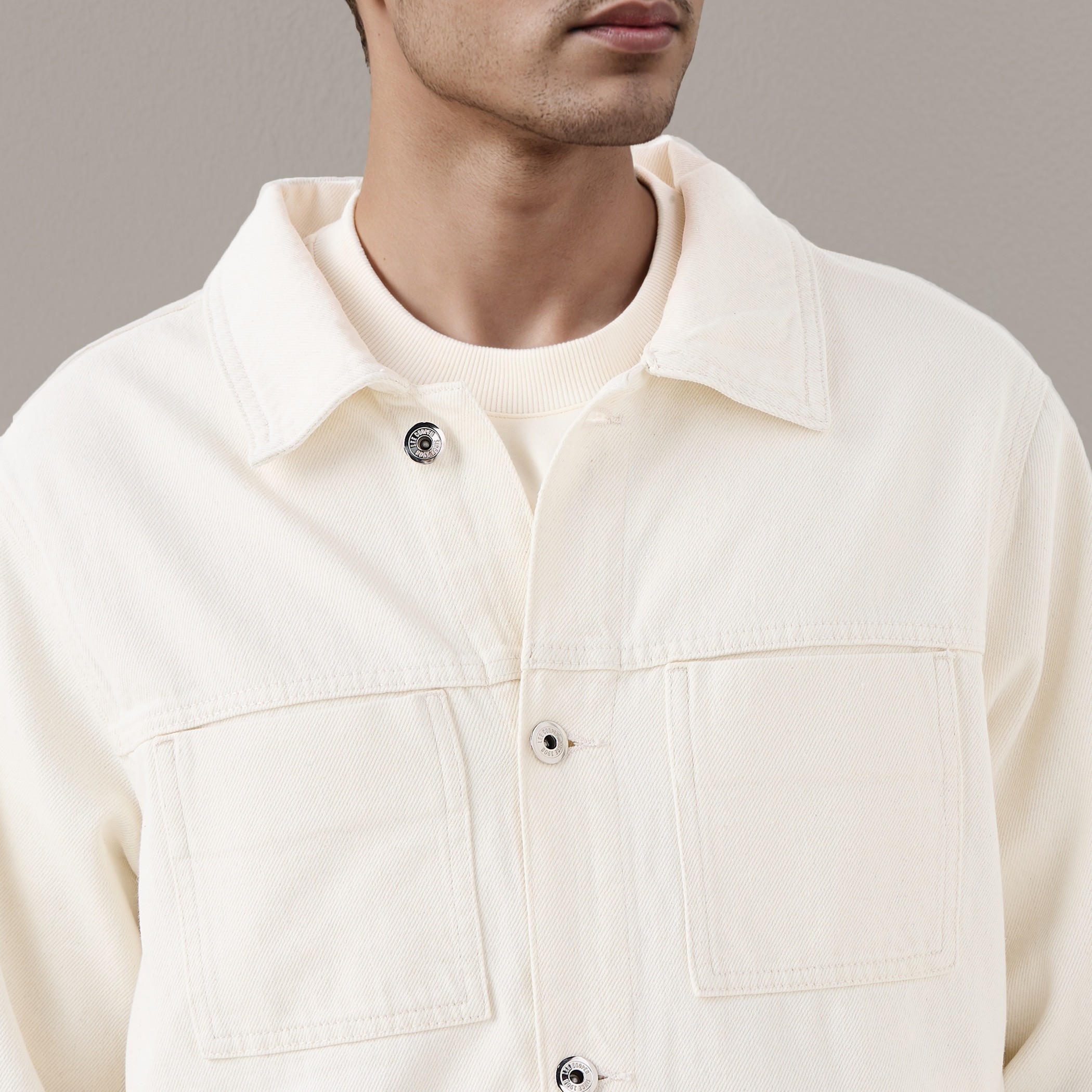 شاكيت دينم بأزرار من لي كوبر-men-clothing-jacketsandblazers-jackets-image-2