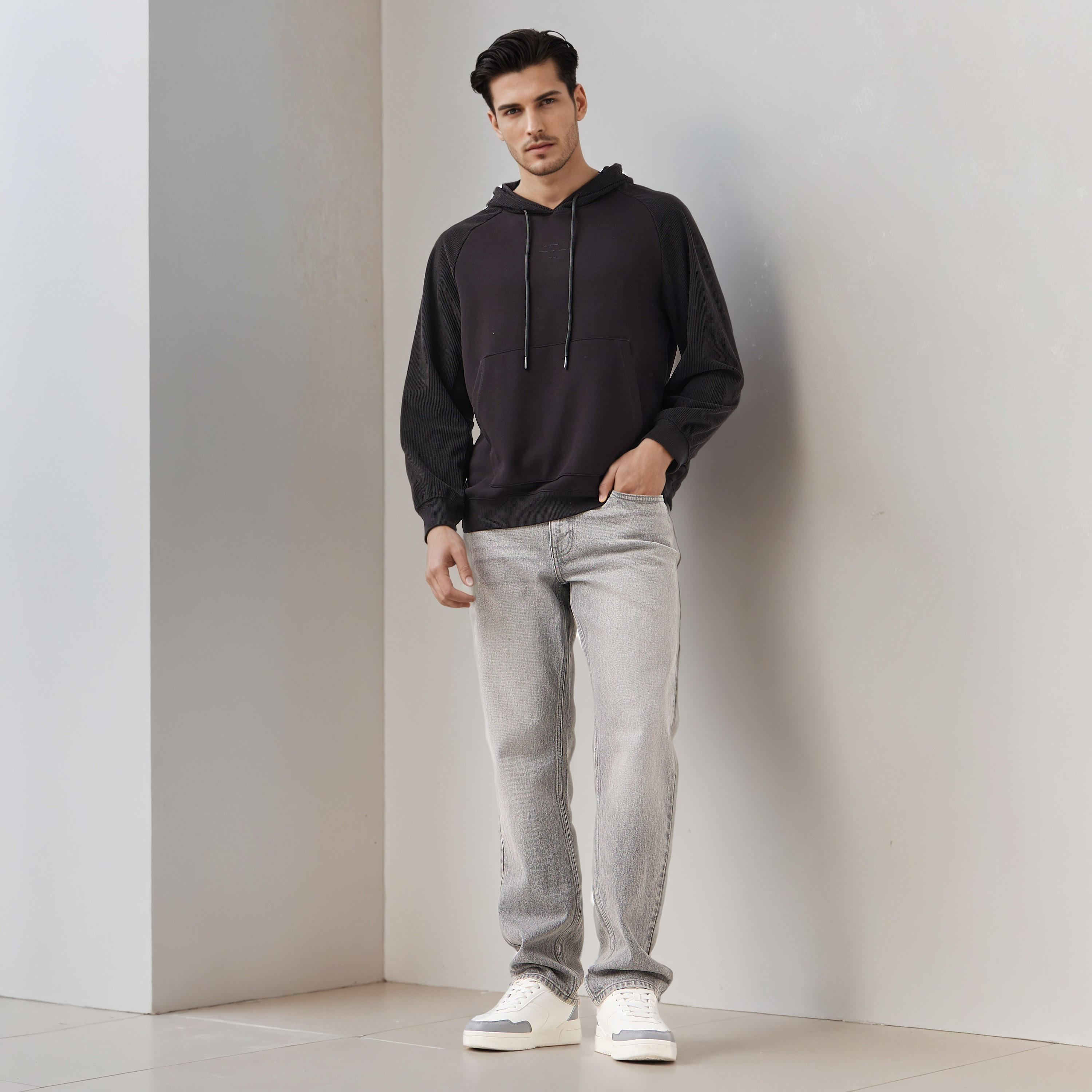 Lee Cooper Men Panelled Hoodie-men-winterwear-hoodiesandsweatshirts-image-2