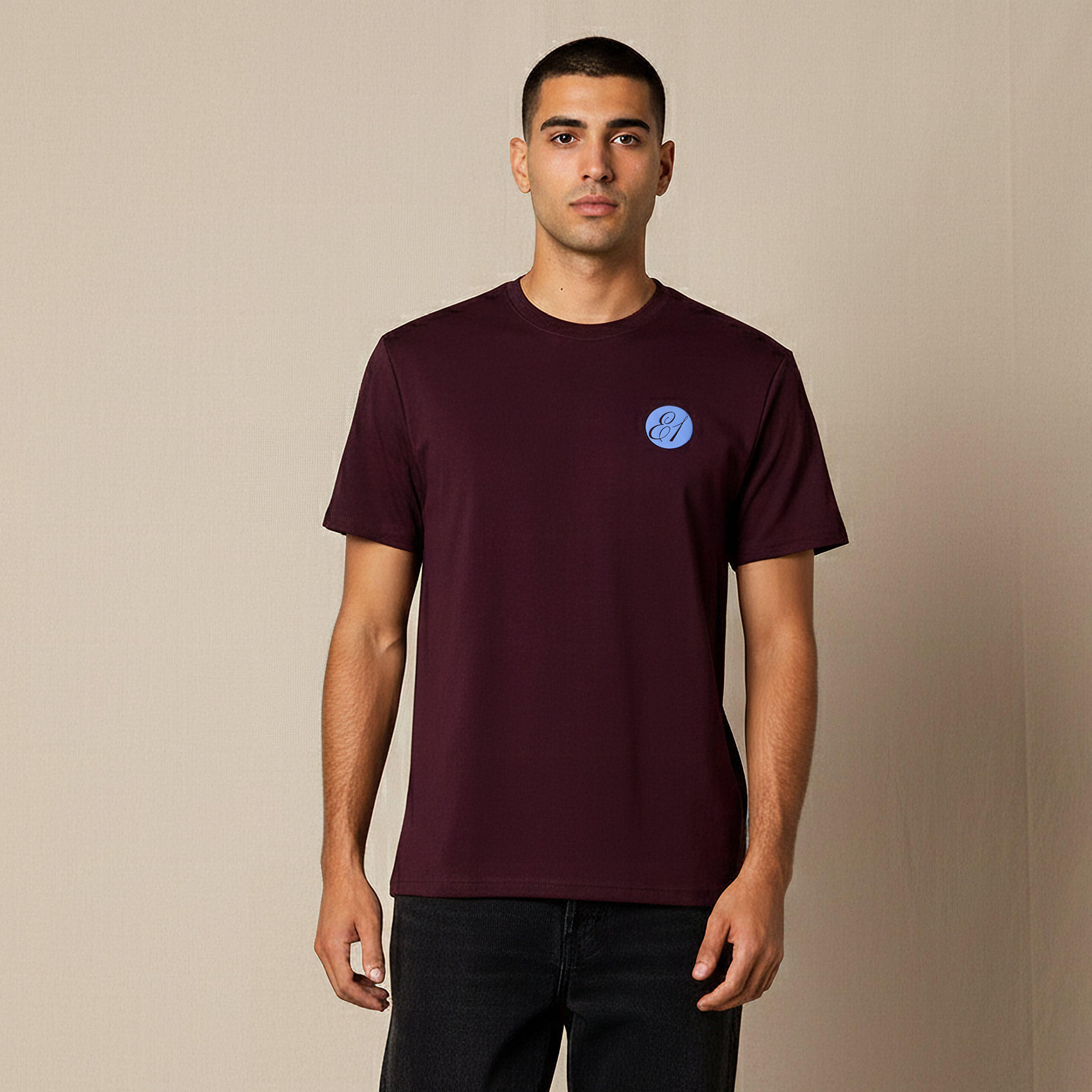 Lee Cooper Men Regular Fit Crew Neck Short Sleeves Logo Print T-shirt-men-clothing-tshirtsandpolos-tshirts-image-1