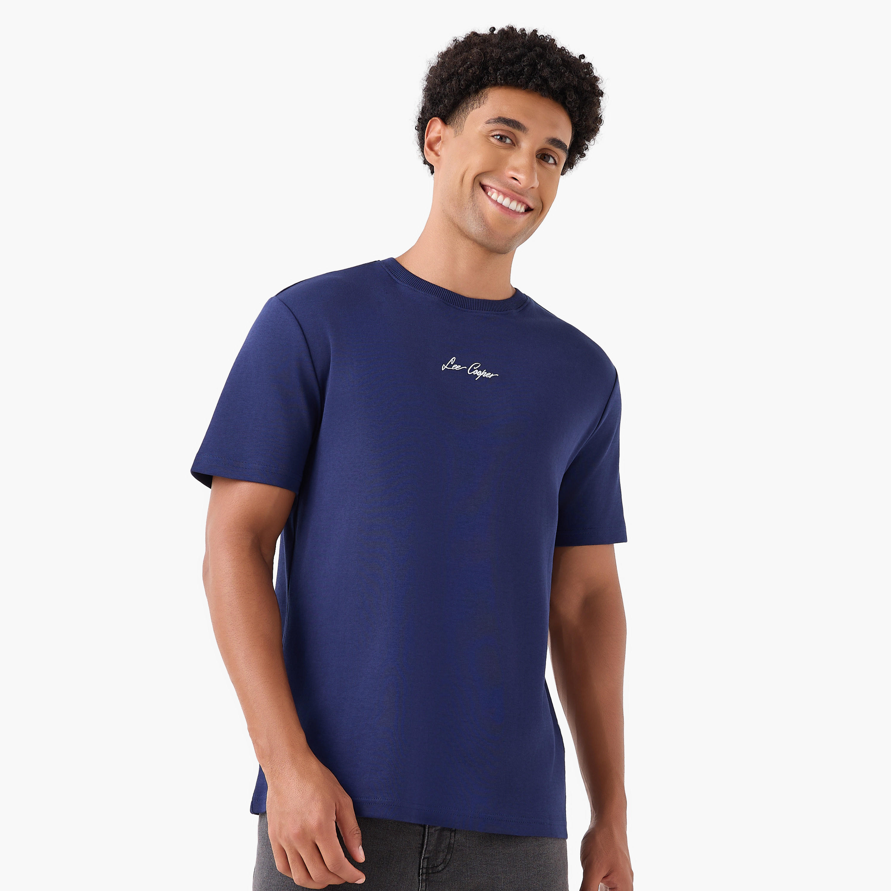 Lee Cooper Men Regular Fit Crew Neck Short Sleeves Logo Print T-shirt-men-clothing-tshirtsandpolos-tshirts-image-3