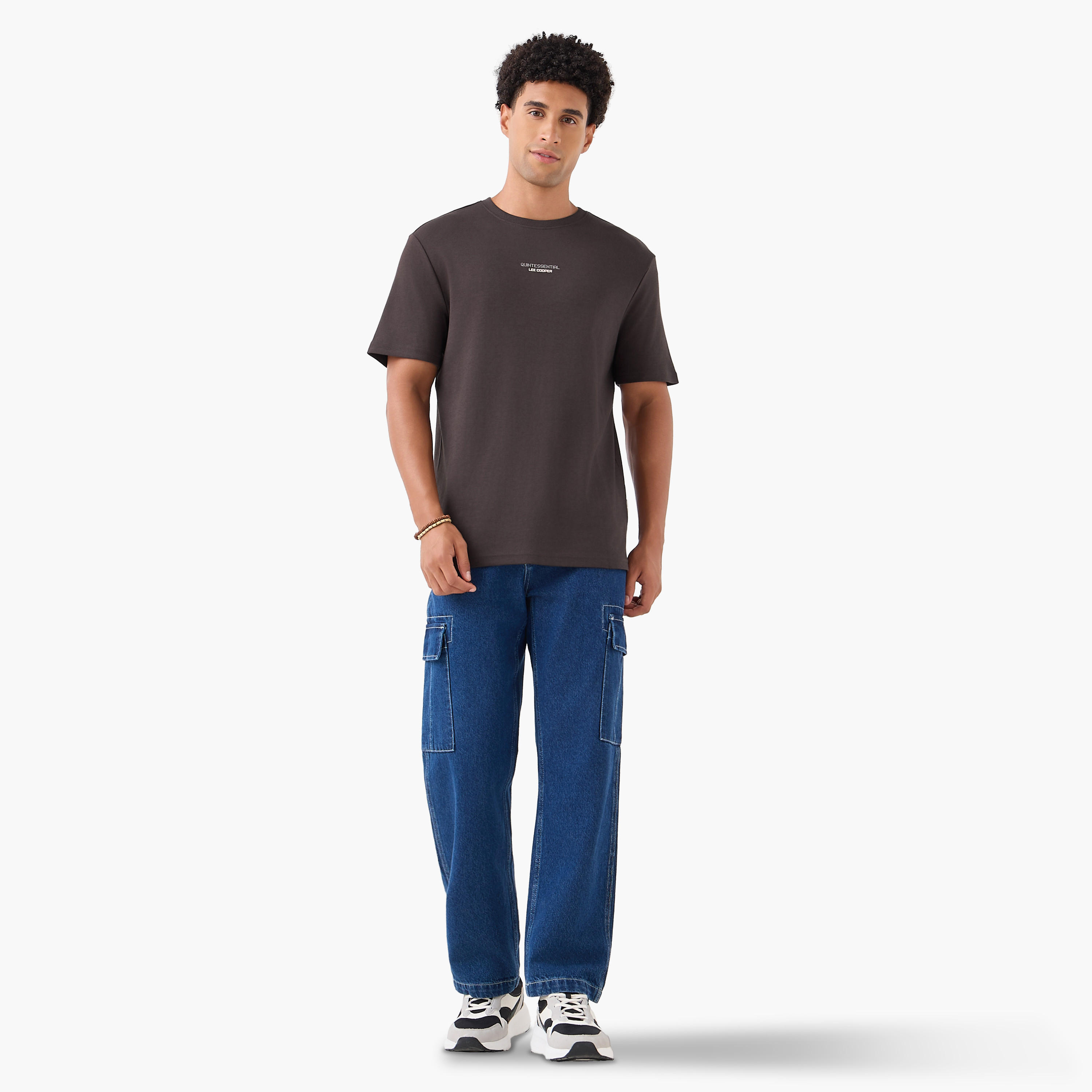 Lee Cooper Men Regular Fit Crew Neck Short Sleeves Logo Print T-shirt-men-clothing-tshirtsandpolos-tshirts-image-2