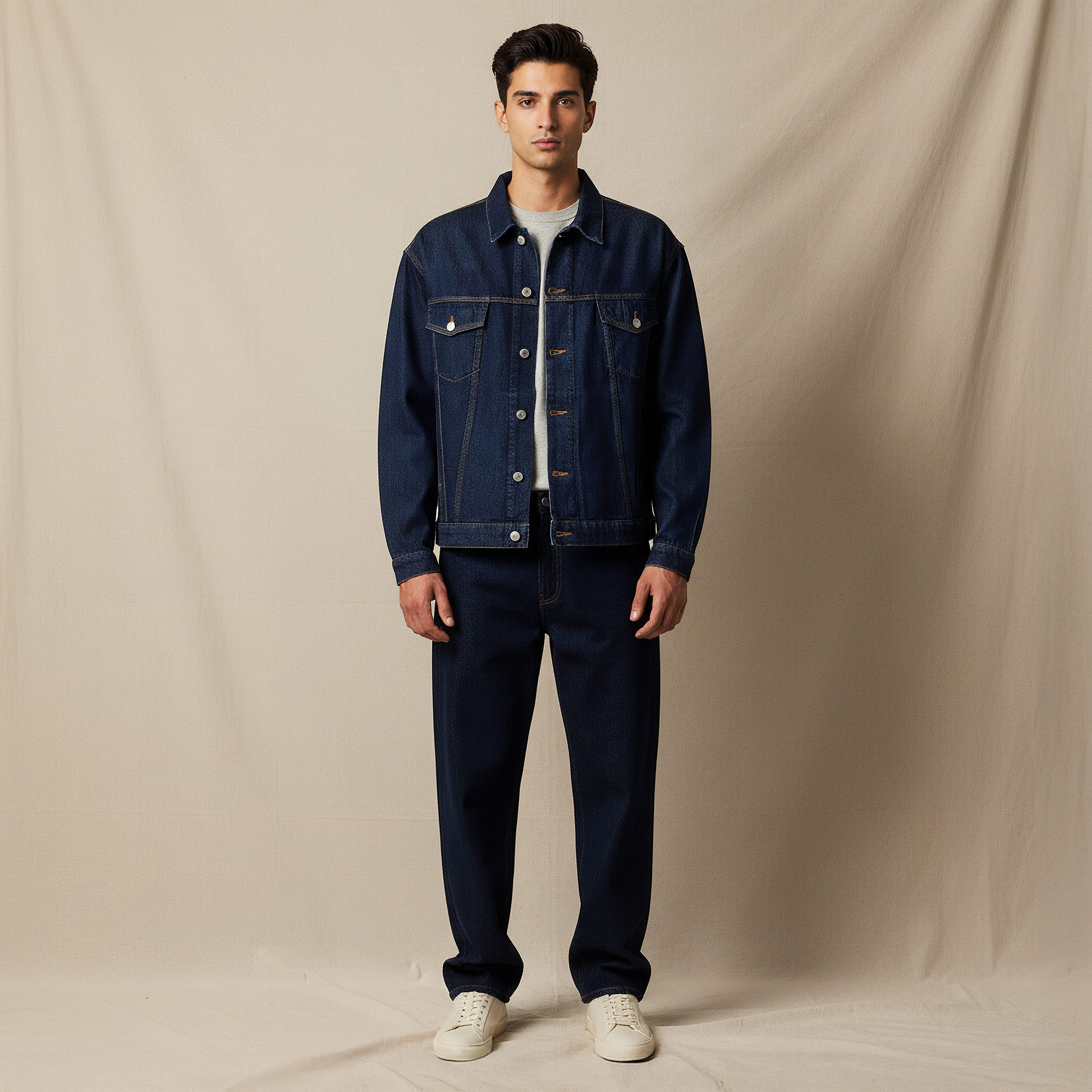 Lee Cooper Men Regular Fit Denim Trucker Jacket-men-clothing-jacketsandblazers-jackets-image-2
