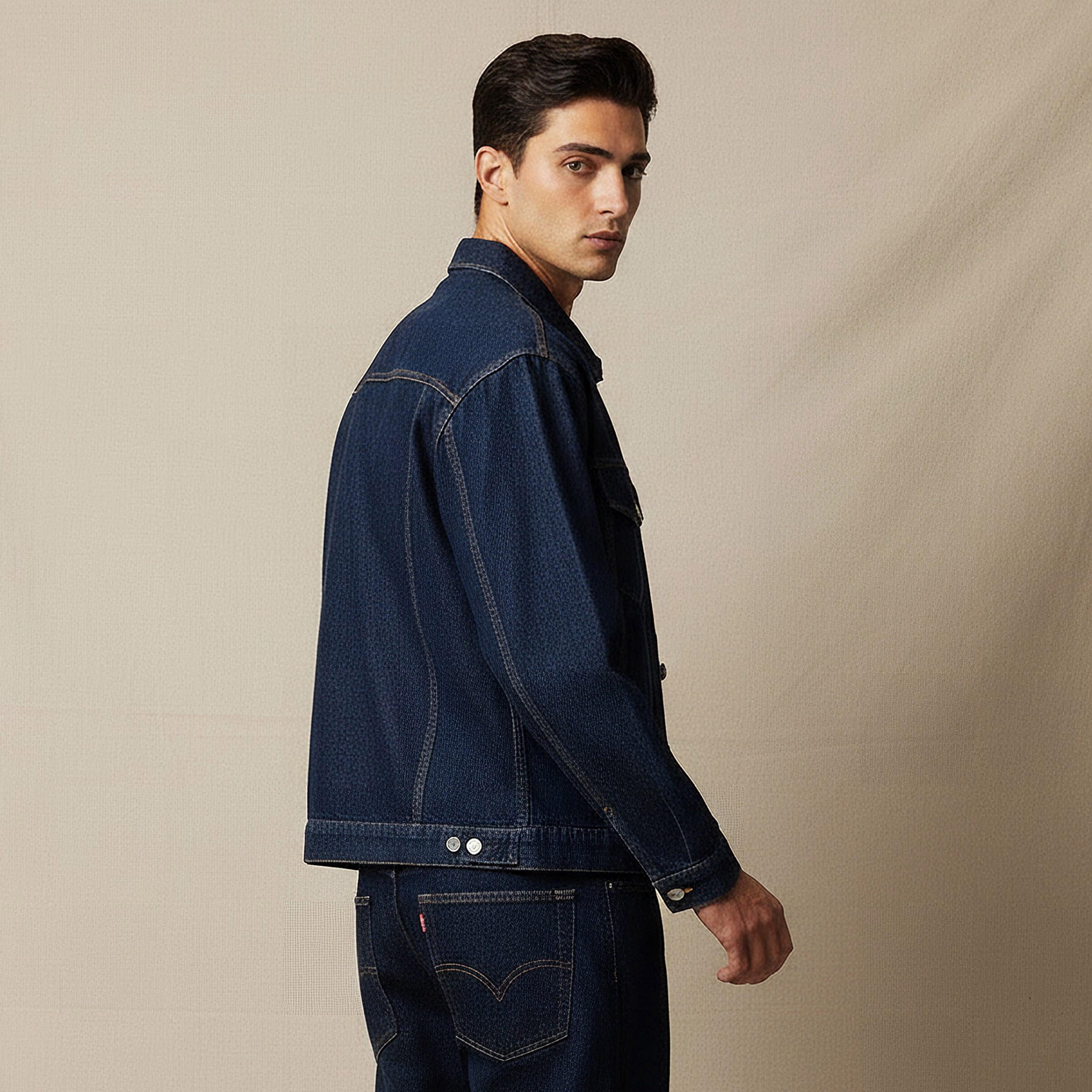 Lee Cooper Men Regular Fit Denim Trucker Jacket-men-clothing-jacketsandblazers-jackets-image-3