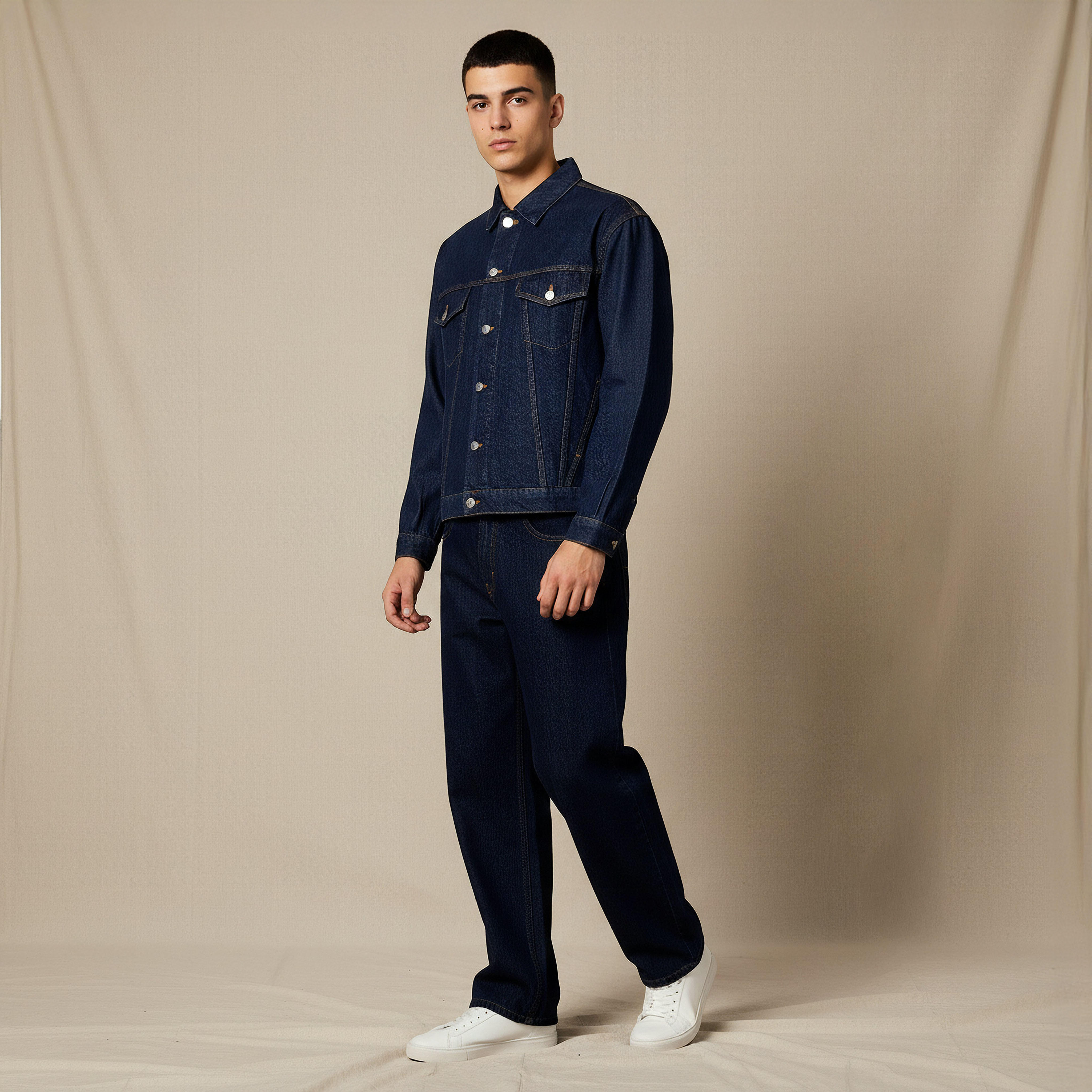 بنطلون جينز رجالي بقصة باجي وخصر متوسط الارتفاع من لي كوبر-men-clothing-bottoms-jeans-image-2