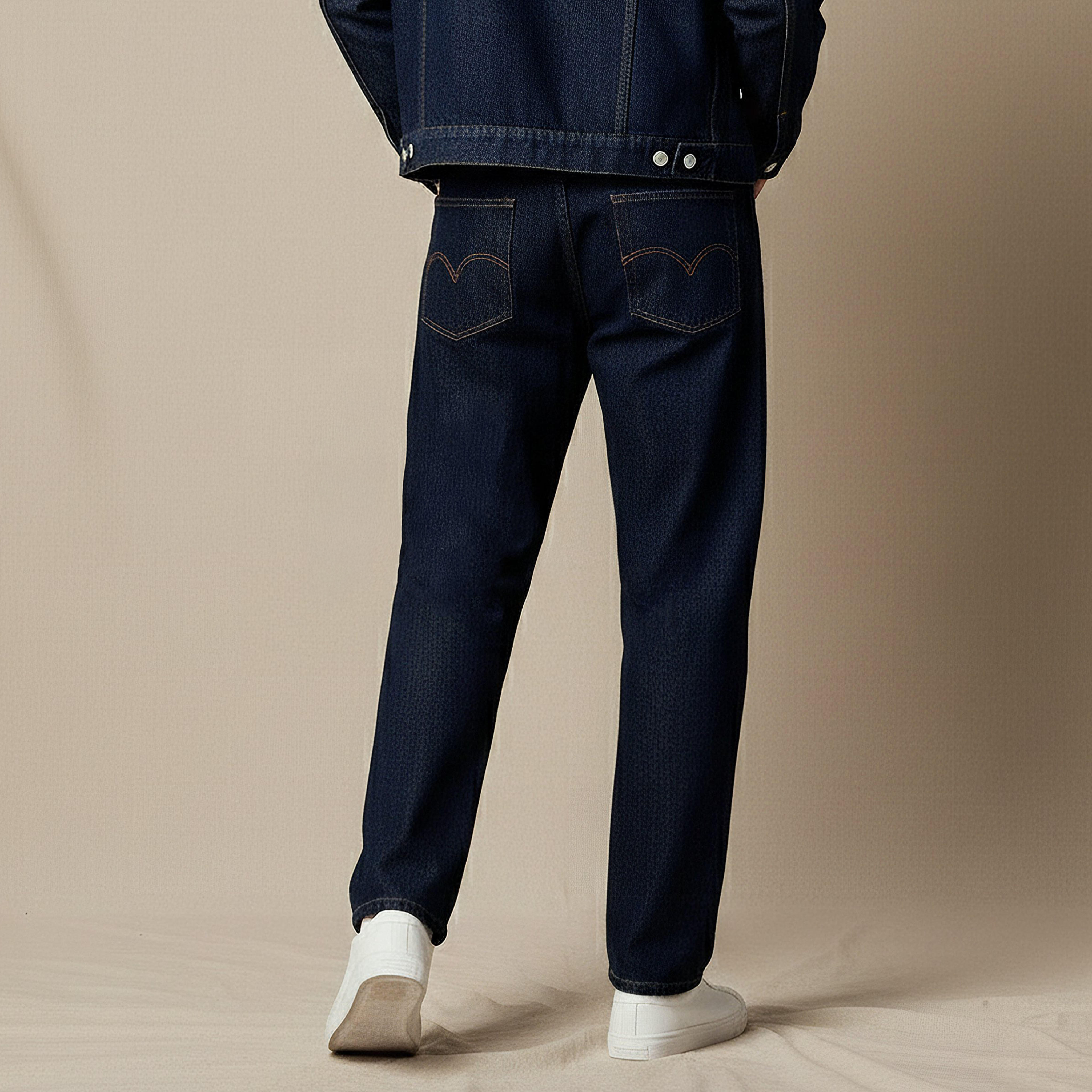 بنطلون جينز رجالي بقصة باجي وخصر متوسط الارتفاع من لي كوبر-men-clothing-bottoms-jeans-image-3