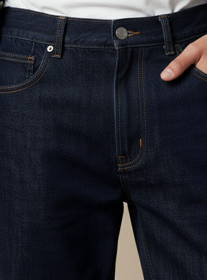 بنطلون جينز رجالي بقصة باجي وخصر متوسط الارتفاع من لي كوبر-men-clothing-bottoms-jeans-image-4